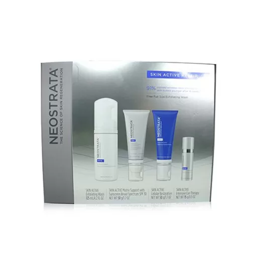 Neostrata Skin Active Repair Kit: Exfoliating Wash + Matrix Support SPF30 + Cellular Restoration + Intensive Eye Therapy 4pcs