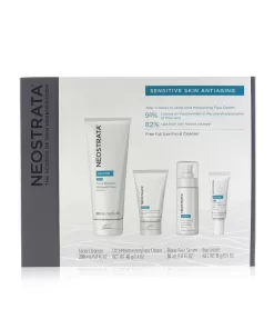 Neostrata Sensitive Skin Antiaging Kit: Restore Cleanser, Restore Face Cream, Restore Face Serum, Restore Eye Cream  4pcs