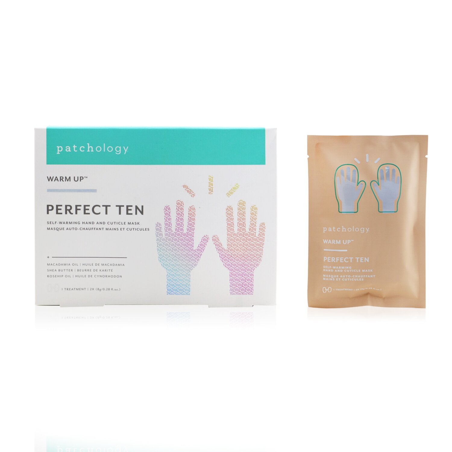 Patchology Warm Up Perfect Ten Self-Warming Hand & Cuticle Mask (1 Treatment)  2x8g/0.28oz