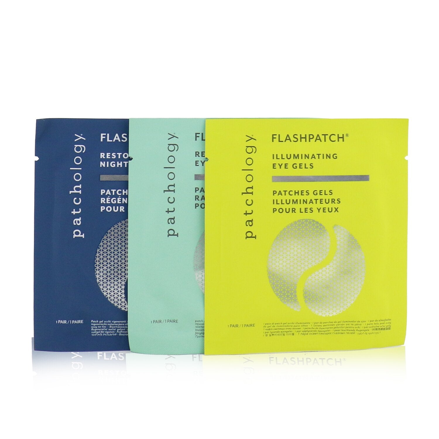 Patchology FlashPatch Eye Gels - All Eyes On You Eye Perfecting Trio Kit: Rejuvenating, Illuminating, Restoring  6pairs