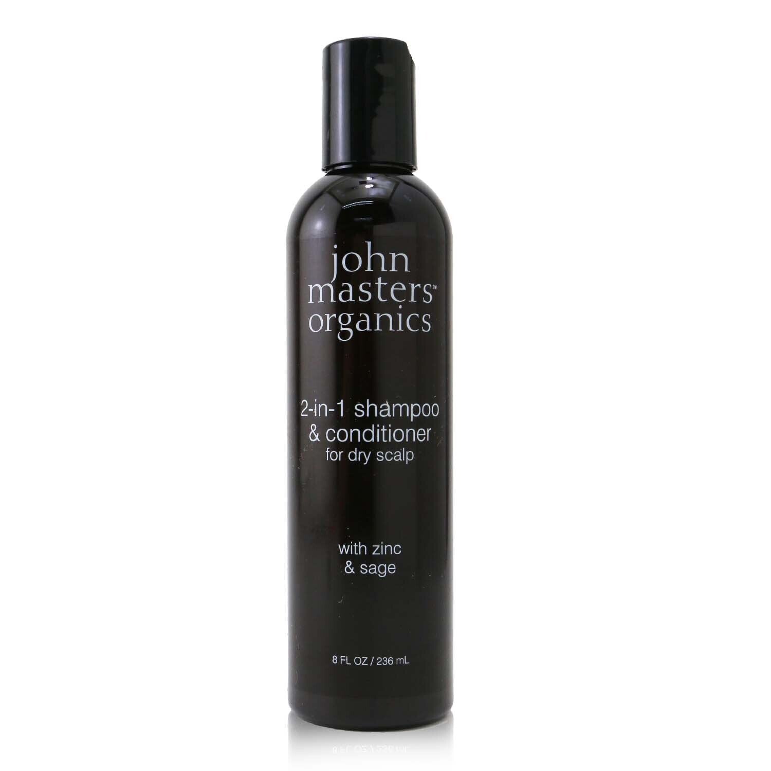 John Masters Organics 2-in-1 Shampoo & Conditioner For Dry Scalp with Zinc & Sage  473ml/16oz