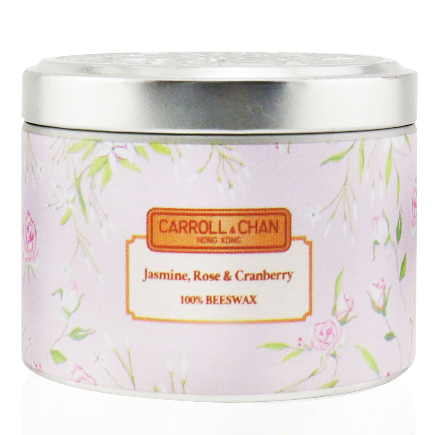 The Candle Company (Carroll & Chan) 100% Beeswax Tin Candle - Jasmine Rose Cranberry  (8x6) cm