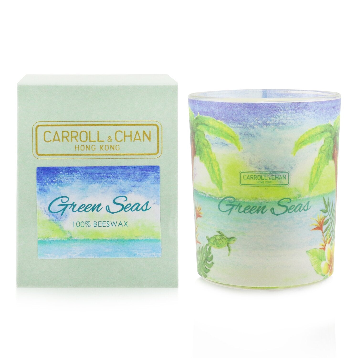 The Candle Company (Carroll & Chan) 100% Beeswax Votive Candle - Green Seas  65g/2.3oz