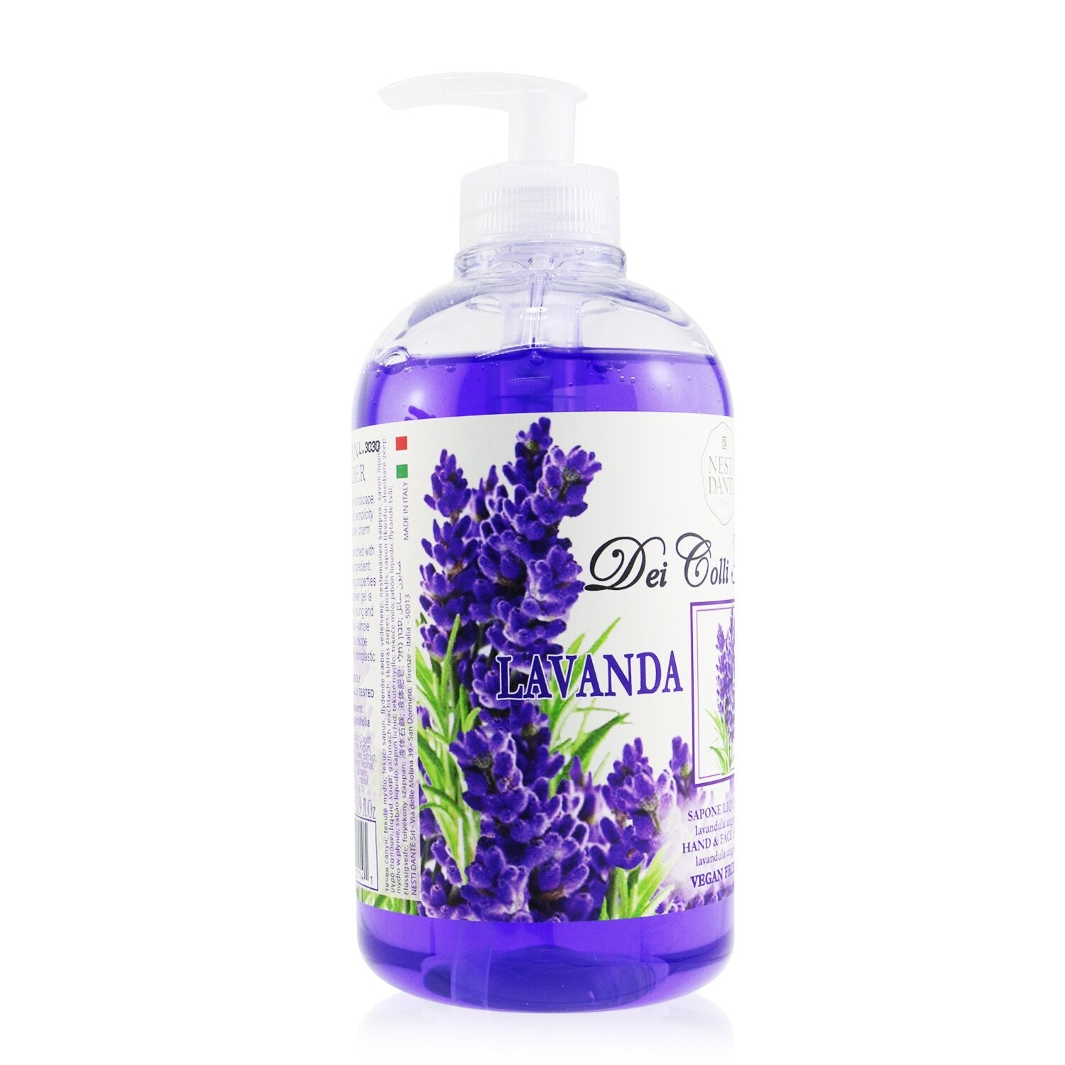 Nesti Dante Dei Colli Fiorentini Hand & Face Soap With Lavandula Angustifolia - Tuscan Lavender  500ml/16.9oz