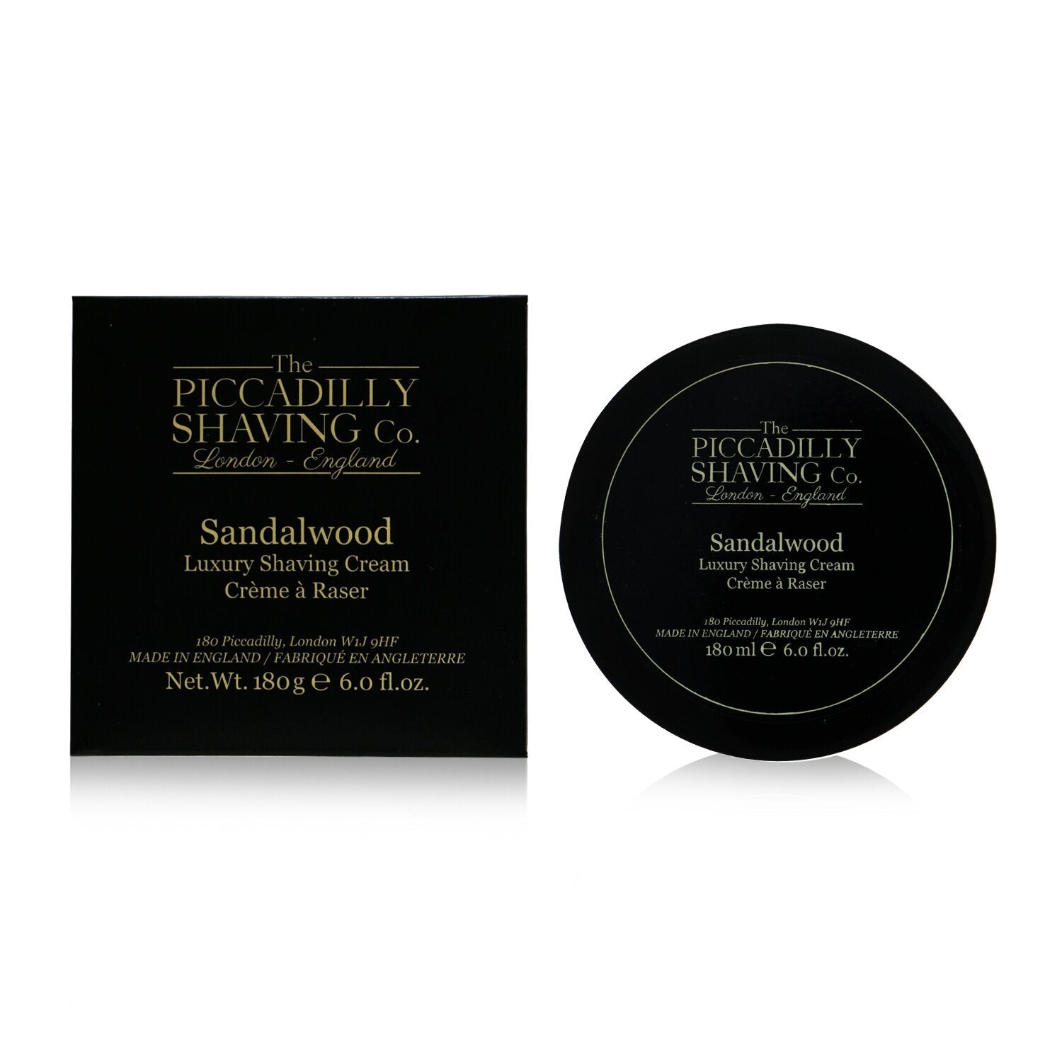 The Piccadilly Shaving Co. Sandalwood Luxury Shaving Cream  180g/6oz