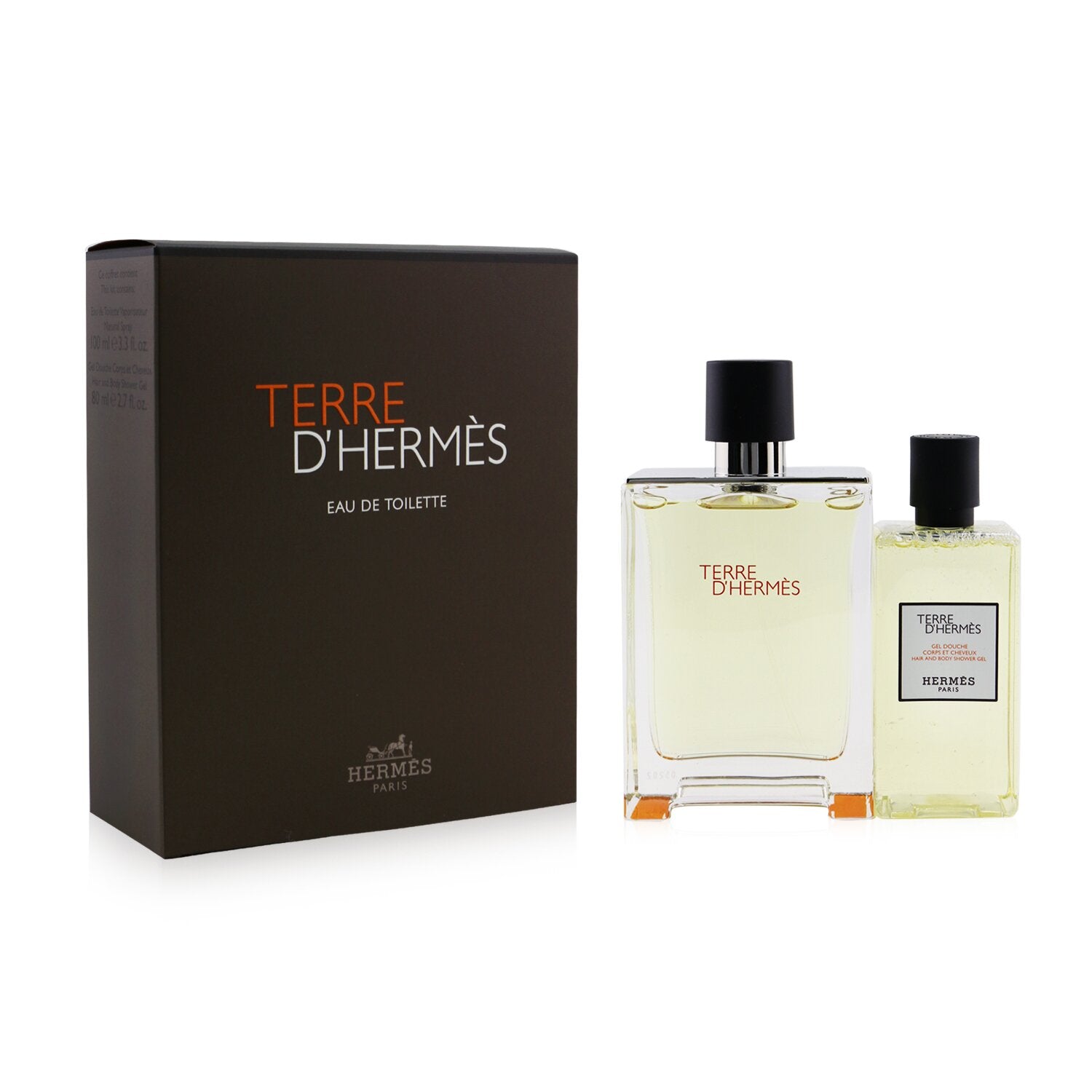 Hermes Terre D'Hermes Coffret: Eau De Toilette Spray 100ml/3.3oz + Hair And Body Shower Gel 80ml/2.7oz  2pcs