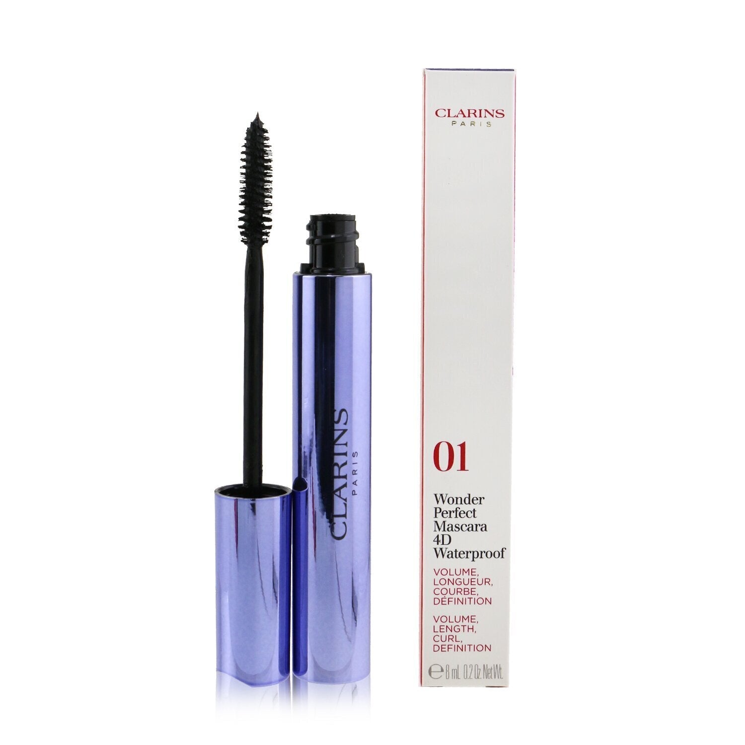 Clarins Wonder Perfect Mascara 4D Waterproof- # 01 Perfect Black  8ml/0.2oz