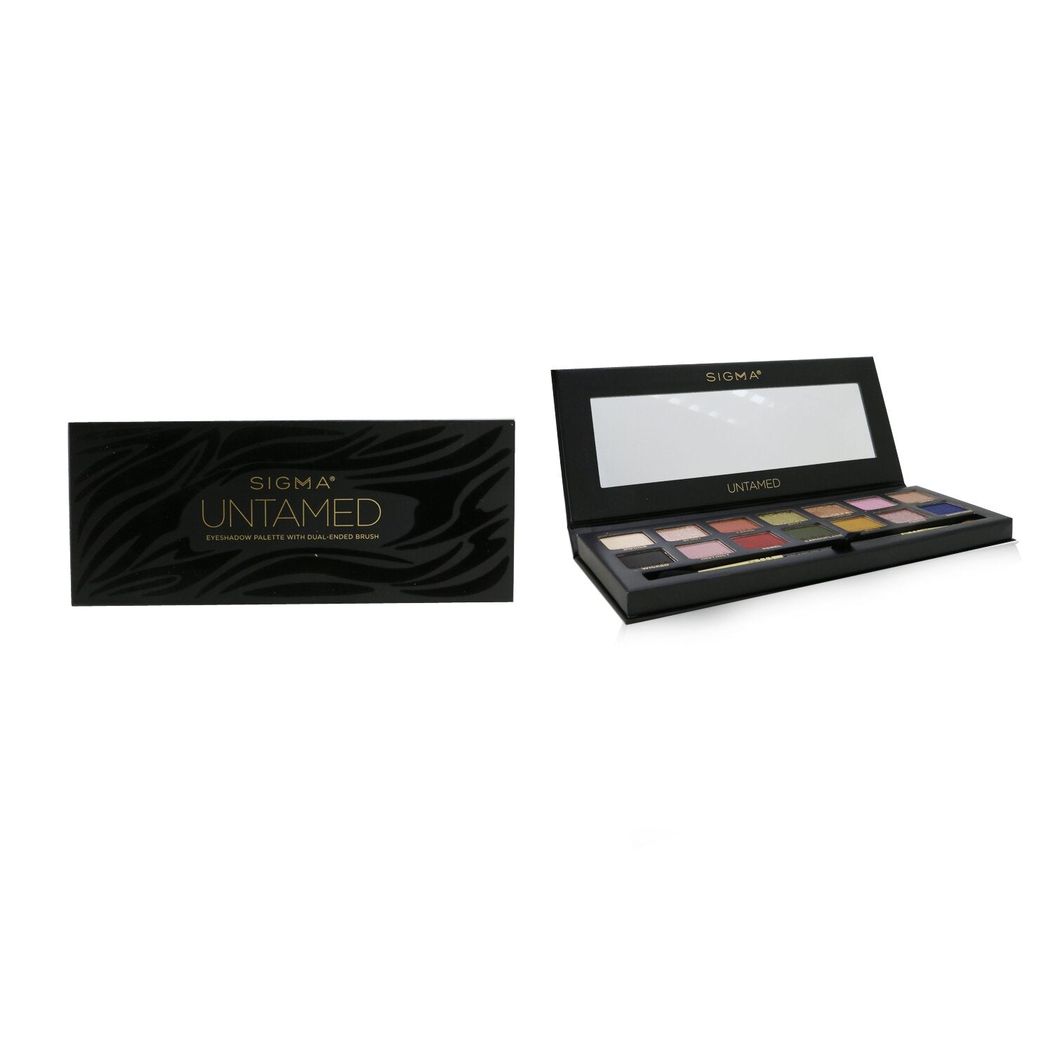 Sigma Beauty Untamed Eyeshadow Palette With Dual Ended Brush (14x Eyeshadow + 1x Dual Ended Brush)  19.32g/0.68oz