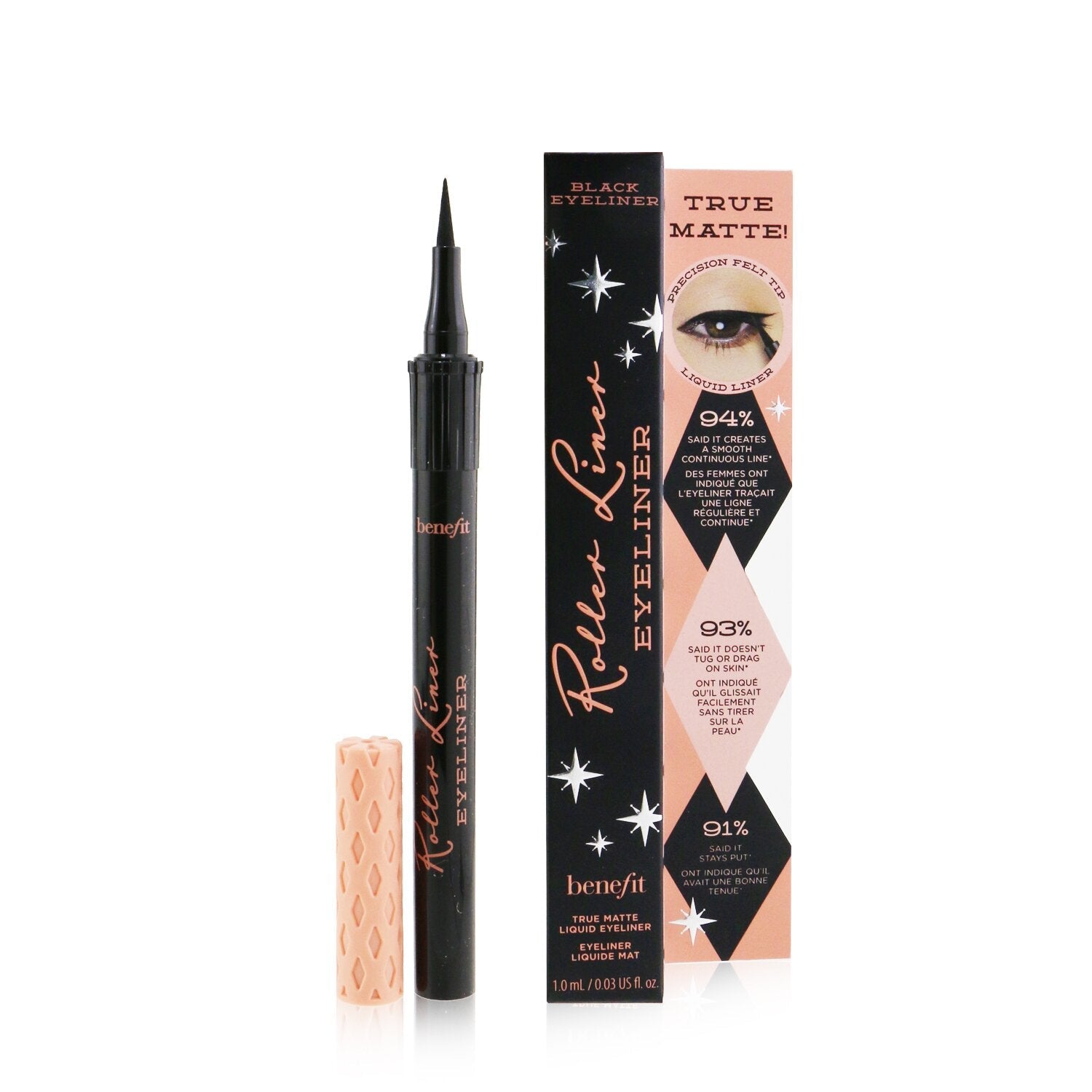 Benefit Roller Liner Liquid Eyeliner - # Black  1ml/0.03oz