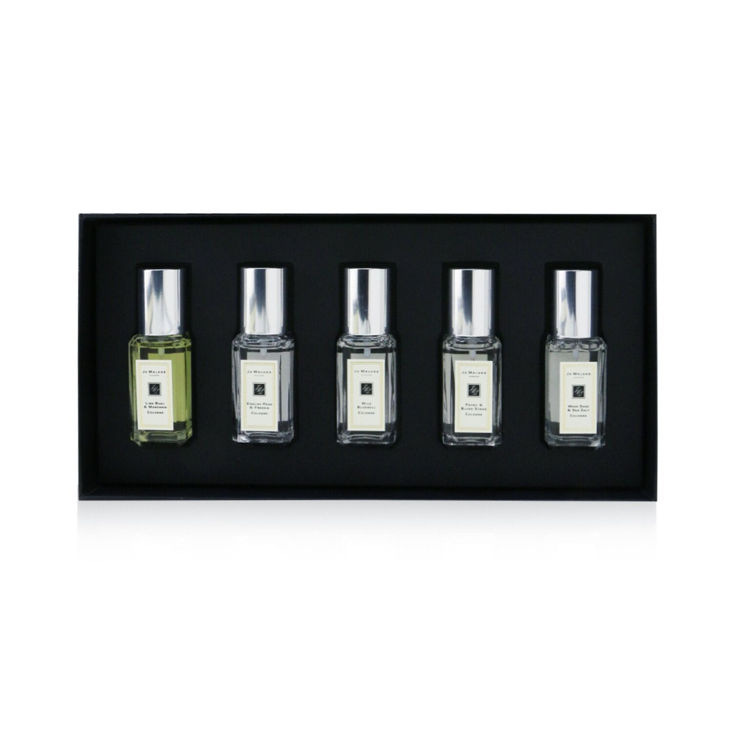 Jo Malone Cologne Collection: Lime Basil & Mandarin, English Pear & Freesia, Wild Bluebell, Peony & Blush Suede, Wood Sage &Sea Salt  5x9ml/0.3oz