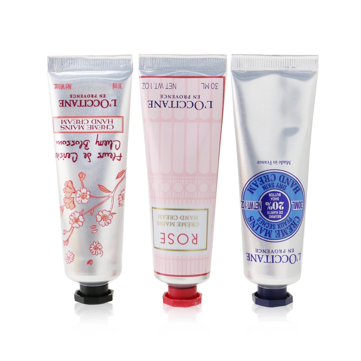 L'Occitane Lovelier Hands Set: 2xRose Hand Cream 30ml+2x Shea Butter Hand Cream 3ml+2x Cherry Blossom Hand Cream 30ml  6x30ml/1oz