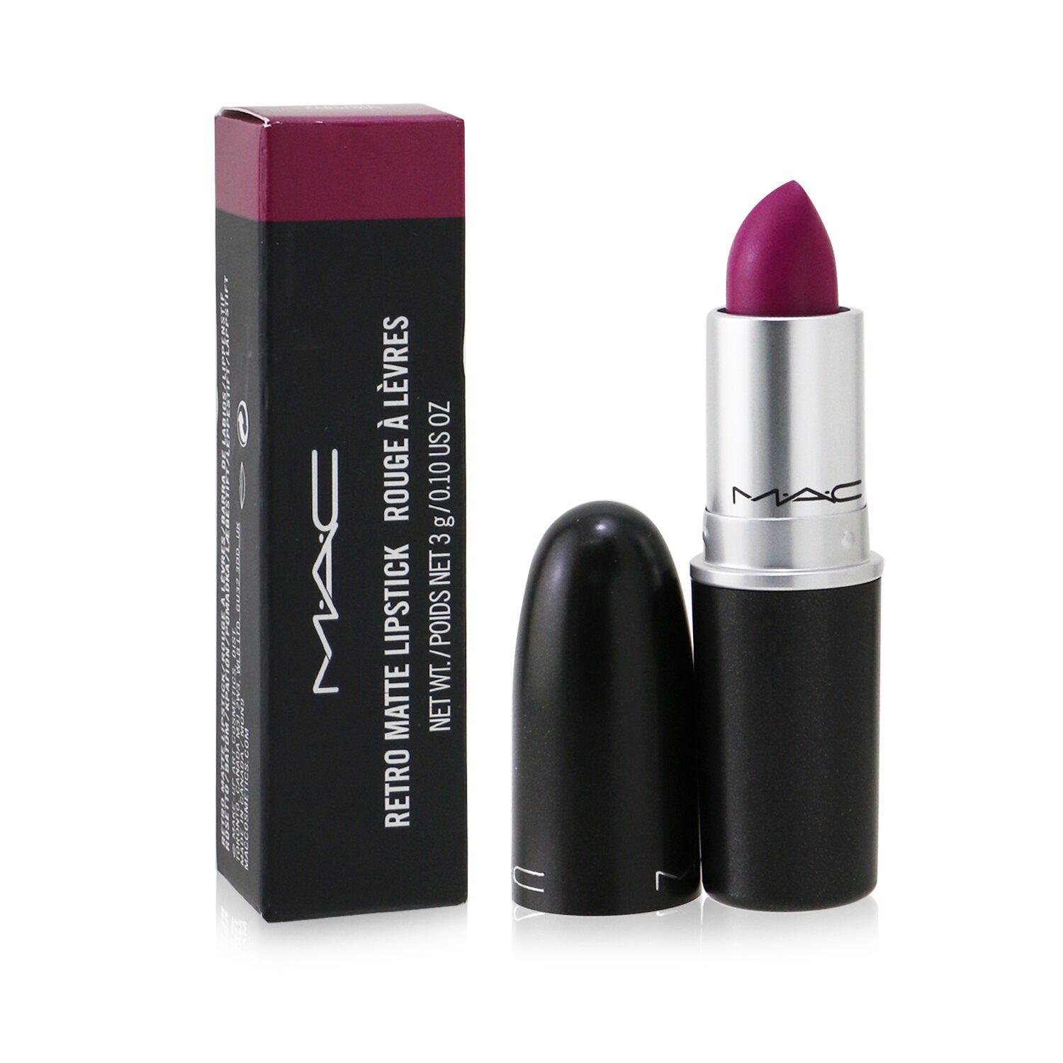 MAC Retro Matte Lipstick - # 705 Flat Out Fabulous (Bright Plum Matte)  3g/0.1oz