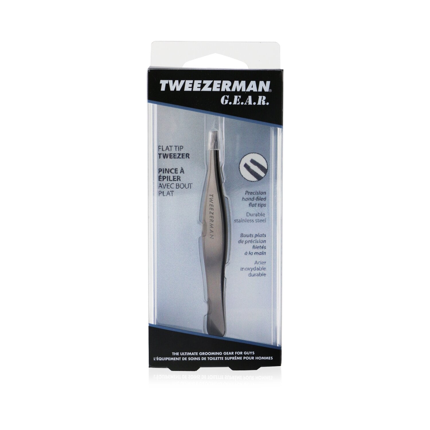 Tweezerman G.E.A.R. Flat Tip Tweezer  1pc