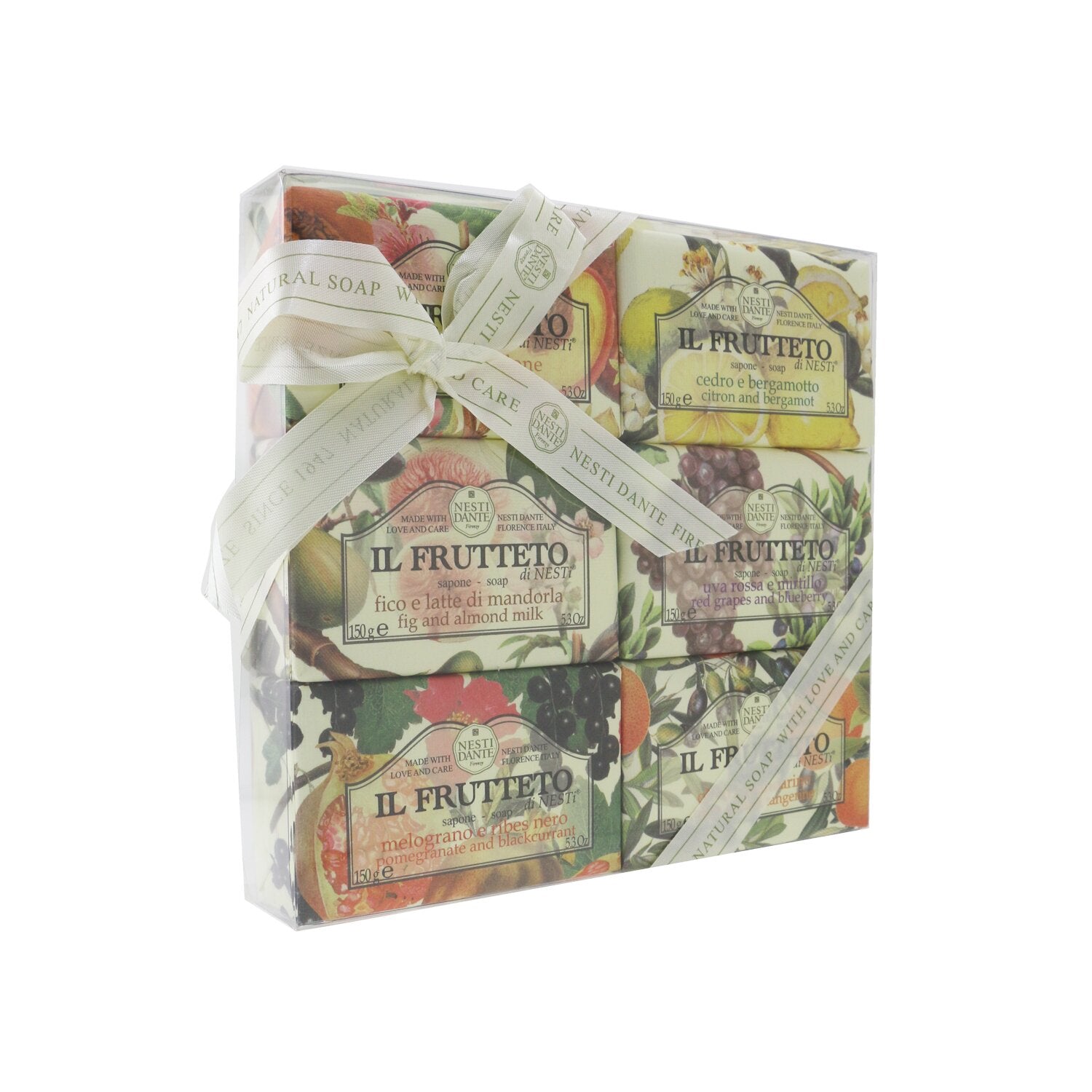 Nesti Dante Il Frutteto Soap Gift Set (#Peach & Lemon, #Citron & Bergamot, #Fig & Almond Milk, #Red Grapes & Blueberry, #Pomegranate & Blackcurrant, #Olive Oil & Tangerine  6x150g/5.3oz