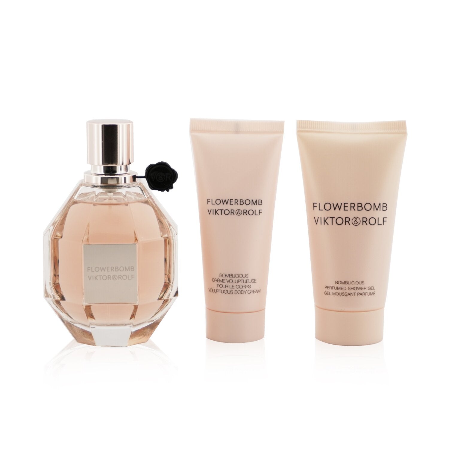 Viktor & Rolf Flowerbomb Coffret: Eau De Parfum Spray 100ml/3.4oz + Body Cream 40ml/1.36oz + Shower Gel 50ml/1.7oz  3pcs