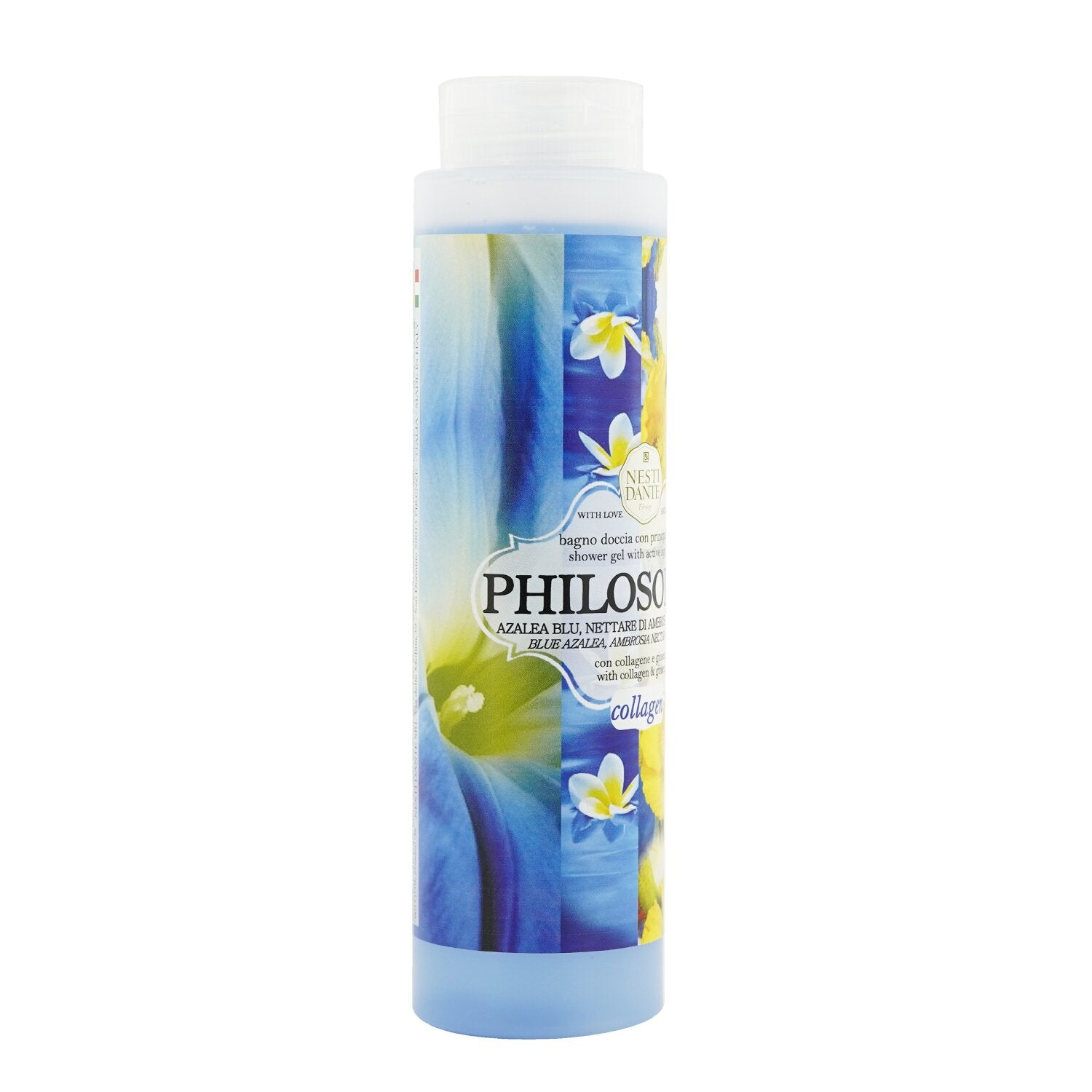 Nesti Dante Philosophia Shower Gel - Collagen - Blue Azalea, Ambrosia Nectar & Starfruit With Vegetal Collagen & Ginseng  300ml/10.2oz