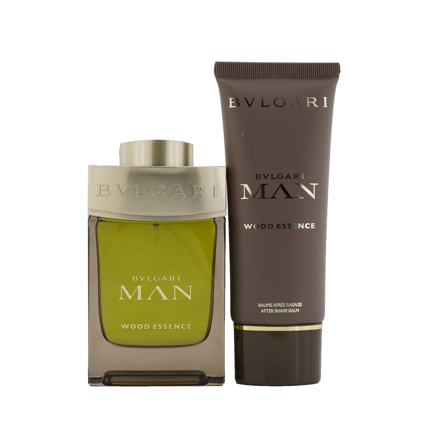 Bvlgari Man Wood Essence Coffret: Eau De Parfum Spray 100ml/3.4oz + After Shave Balm 100ml/3.4oz + Pouch  2pcs+Pouch