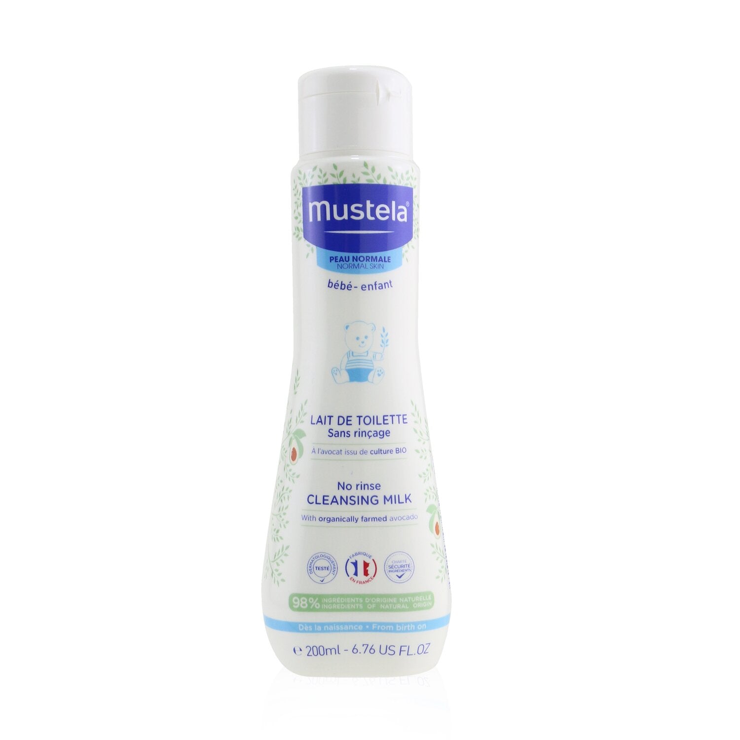 Mustela No Rinse Cleansing Milk - For Normal Skin  200ml/6.6oz