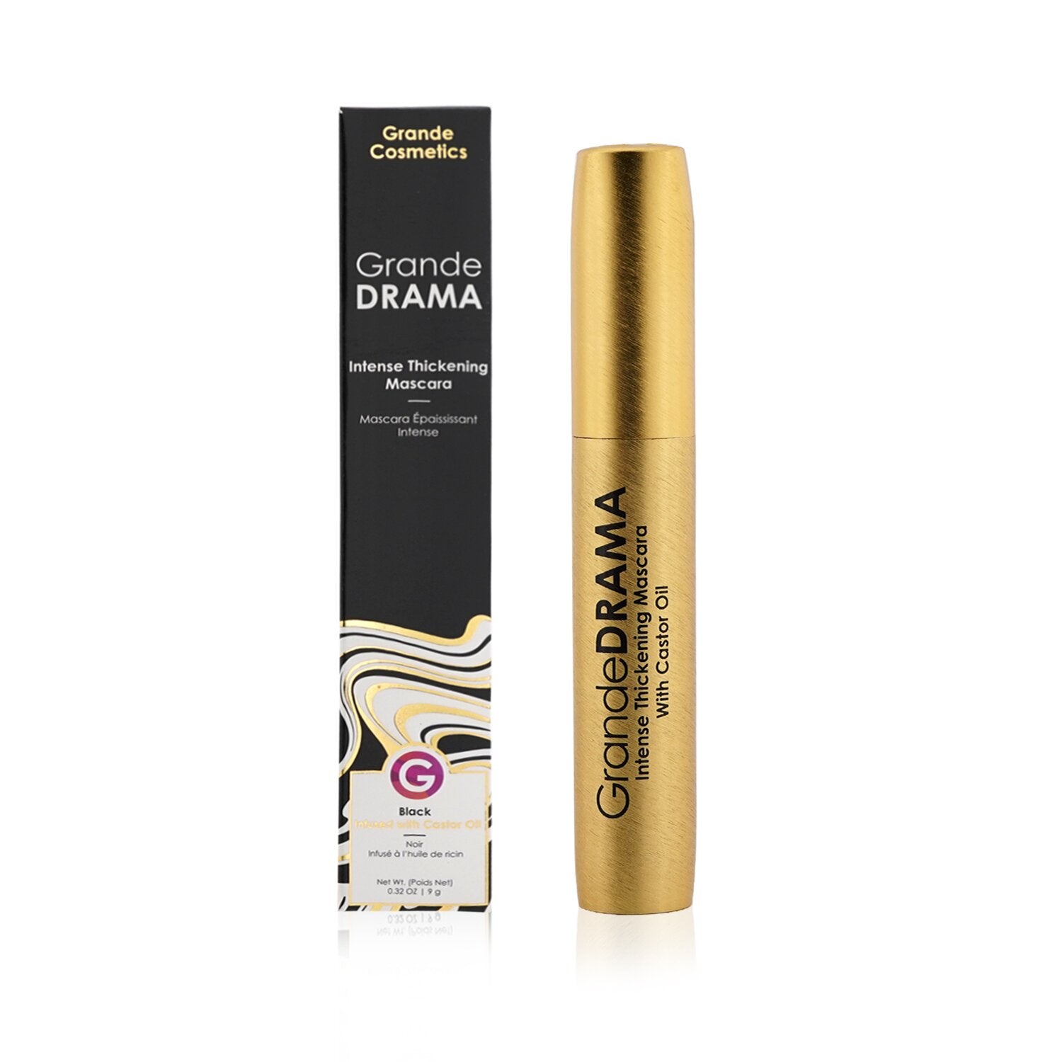 Grande Cosmetics (GrandeLash) GrandeDRAMA Intense Thickening Mascara - # Black  9g/0.32oz