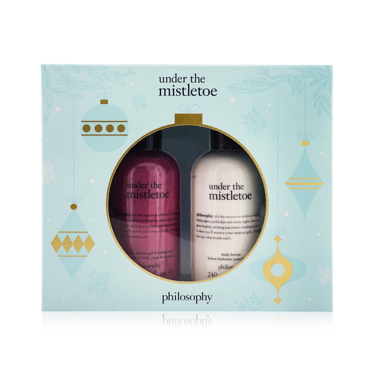 Philosophy Under The Mistletoe 2-Pieces Set: Shampoo, Shower Gel & Bubble Bath Gel 240ml + Body Lotion 240ml  2x240ml/8oz