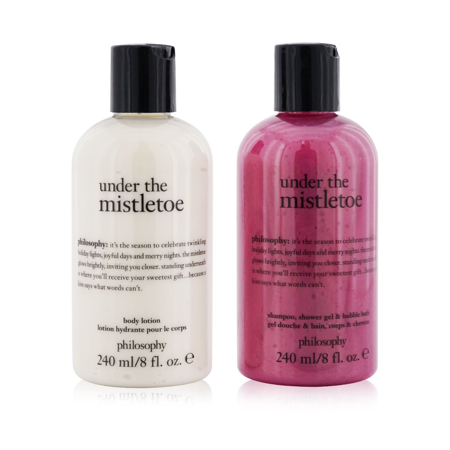 Philosophy Under The Mistletoe 2-Pieces Set: Shampoo, Shower Gel & Bubble Bath Gel 240ml + Body Lotion 240ml  2x240ml/8oz