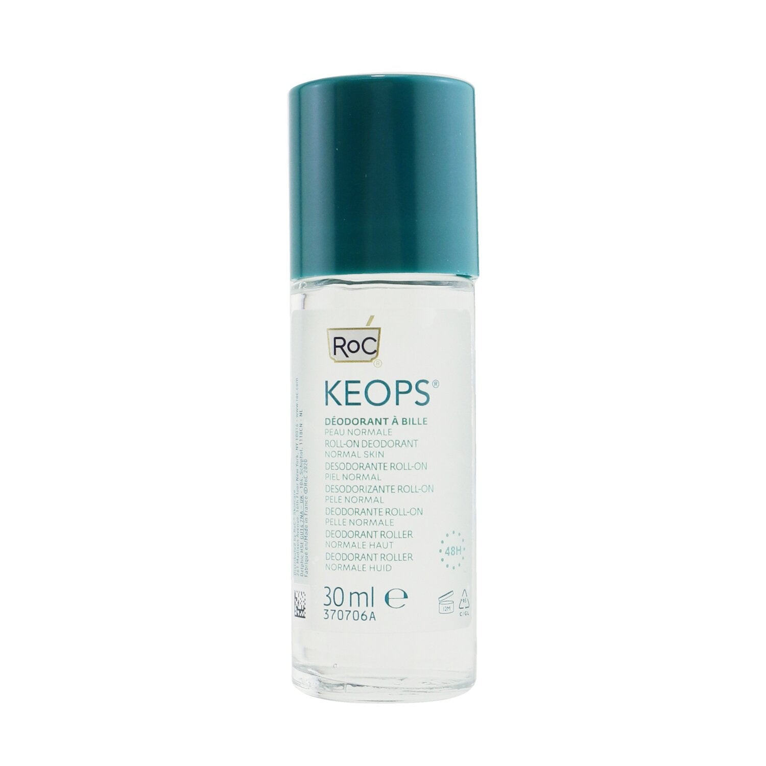 ROC KEOPS Roll-On Deodorant 48H - Alcohol Free & Not Perfumed (Normal Skin)  30ml/1oz