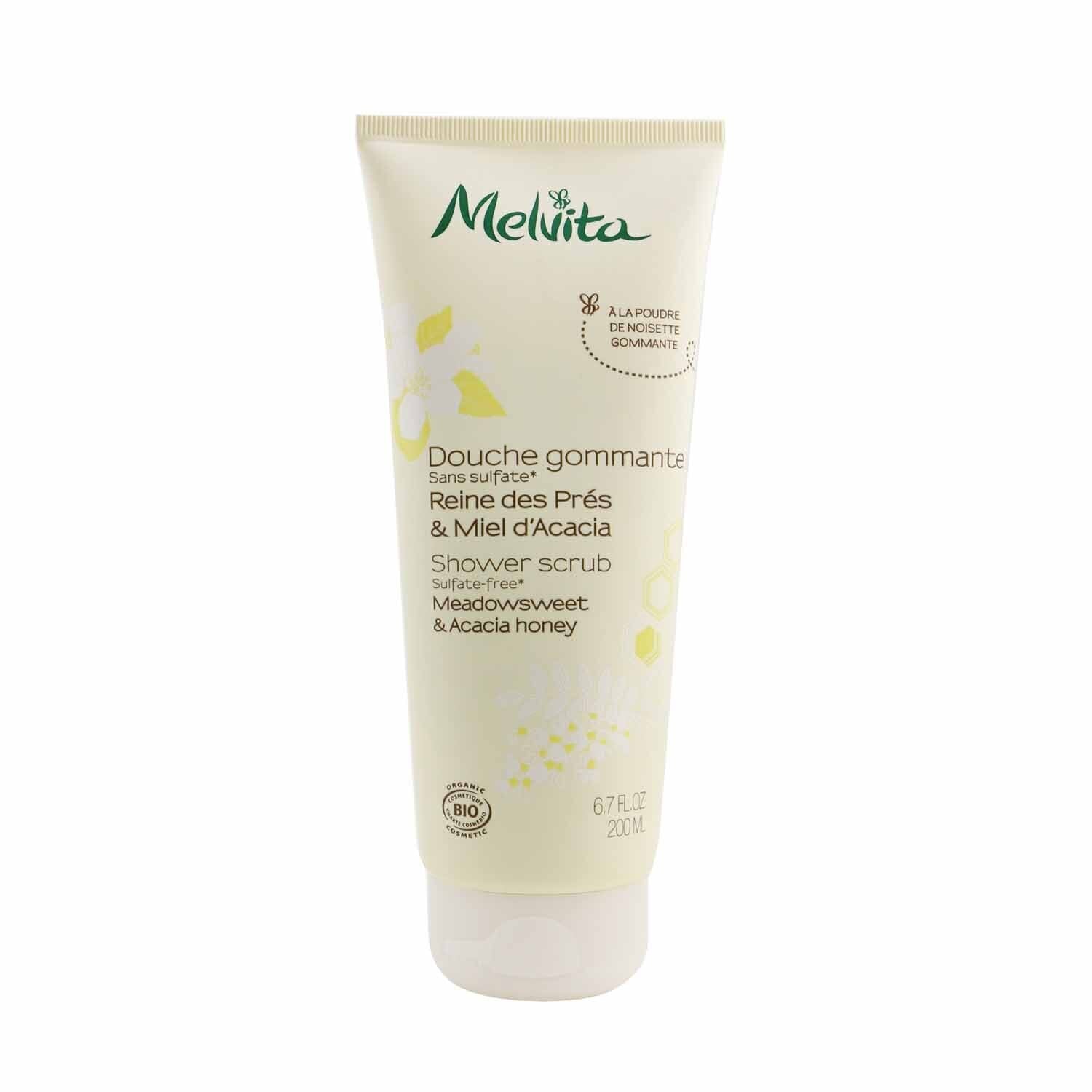 Melvita Meadowsweet & Acacia Honey Shower Scrub  200ml/6.7oz