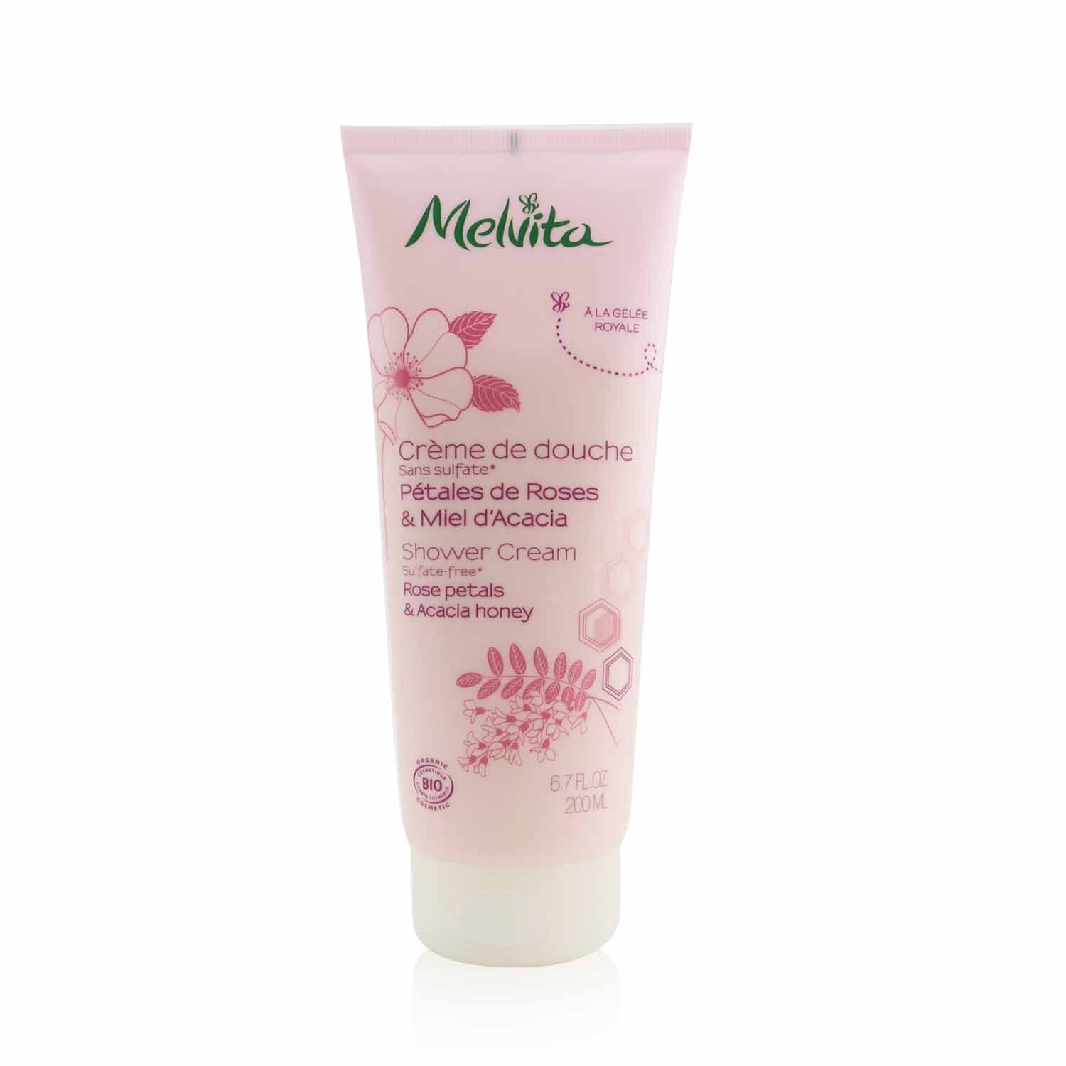 Melvita Rose Petals & Acacia Honey Shower Cream  200ml/6.7oz