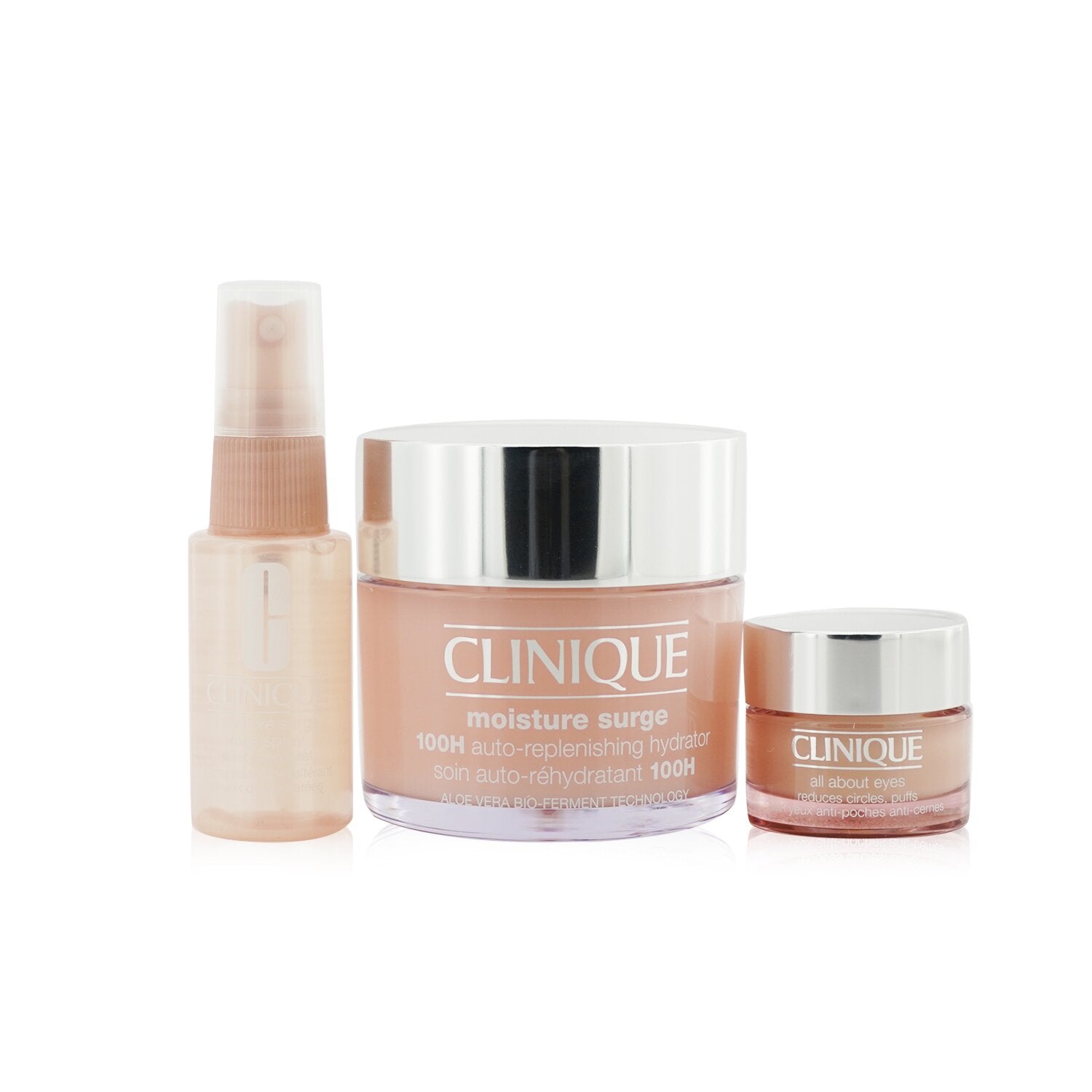 Clinique Moisture Surge Set: Moisture Surge 100H 125ml+ All About Eyes 15ml+ Moisture Surge Face Spray Thirsty Skin Relief 30ml  3pcs