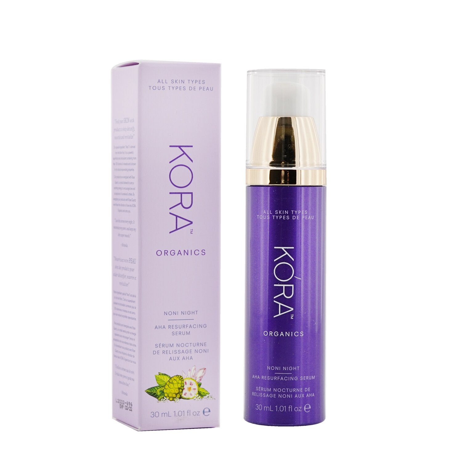 Kora Organics Noni Night AHA Resurfacing Serum  30ml/1.01oz