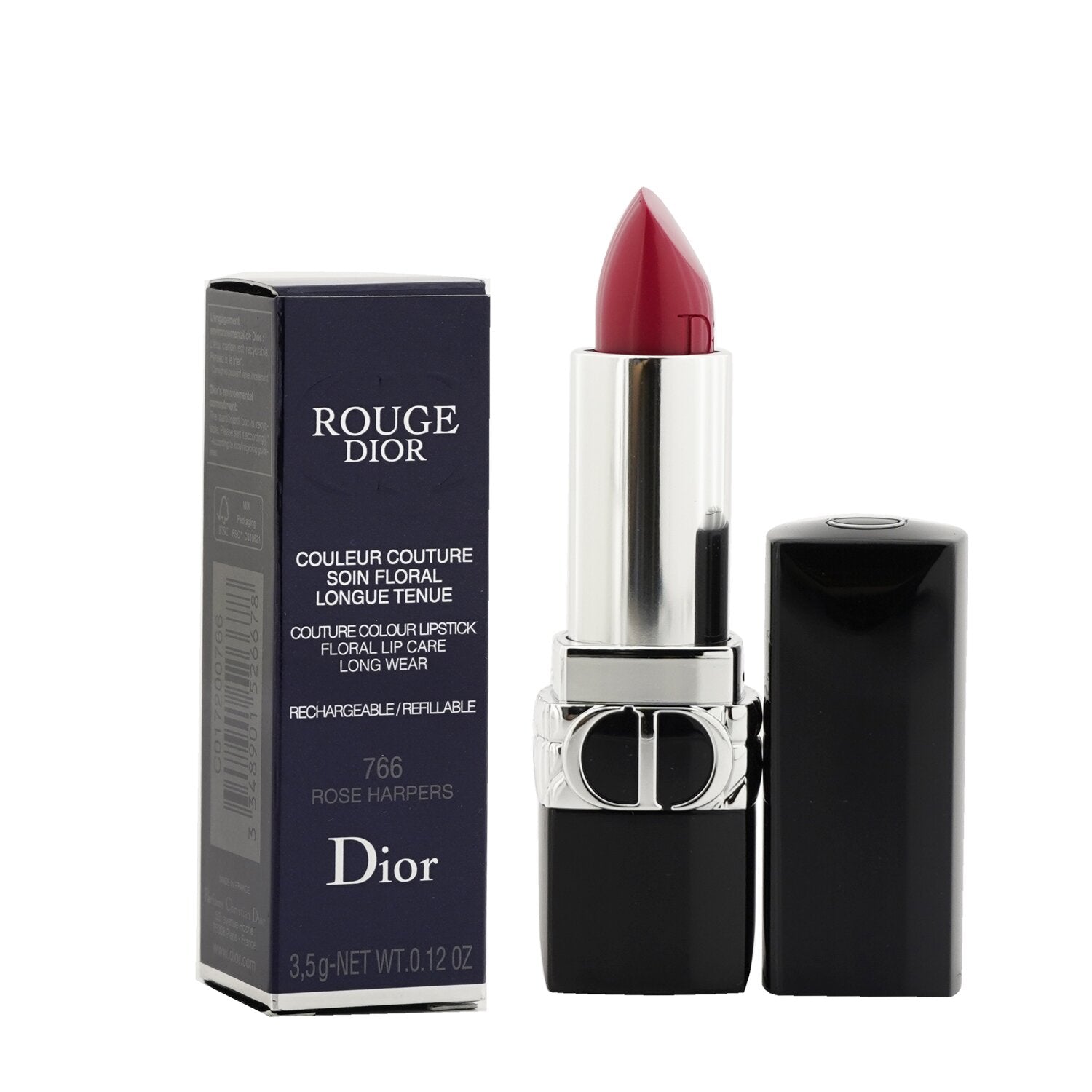 Christian Dior Rouge Dior Couture Colour Refillable Lipstick - # 766 Rose Harpers (Satin)  3.5g/0.12oz