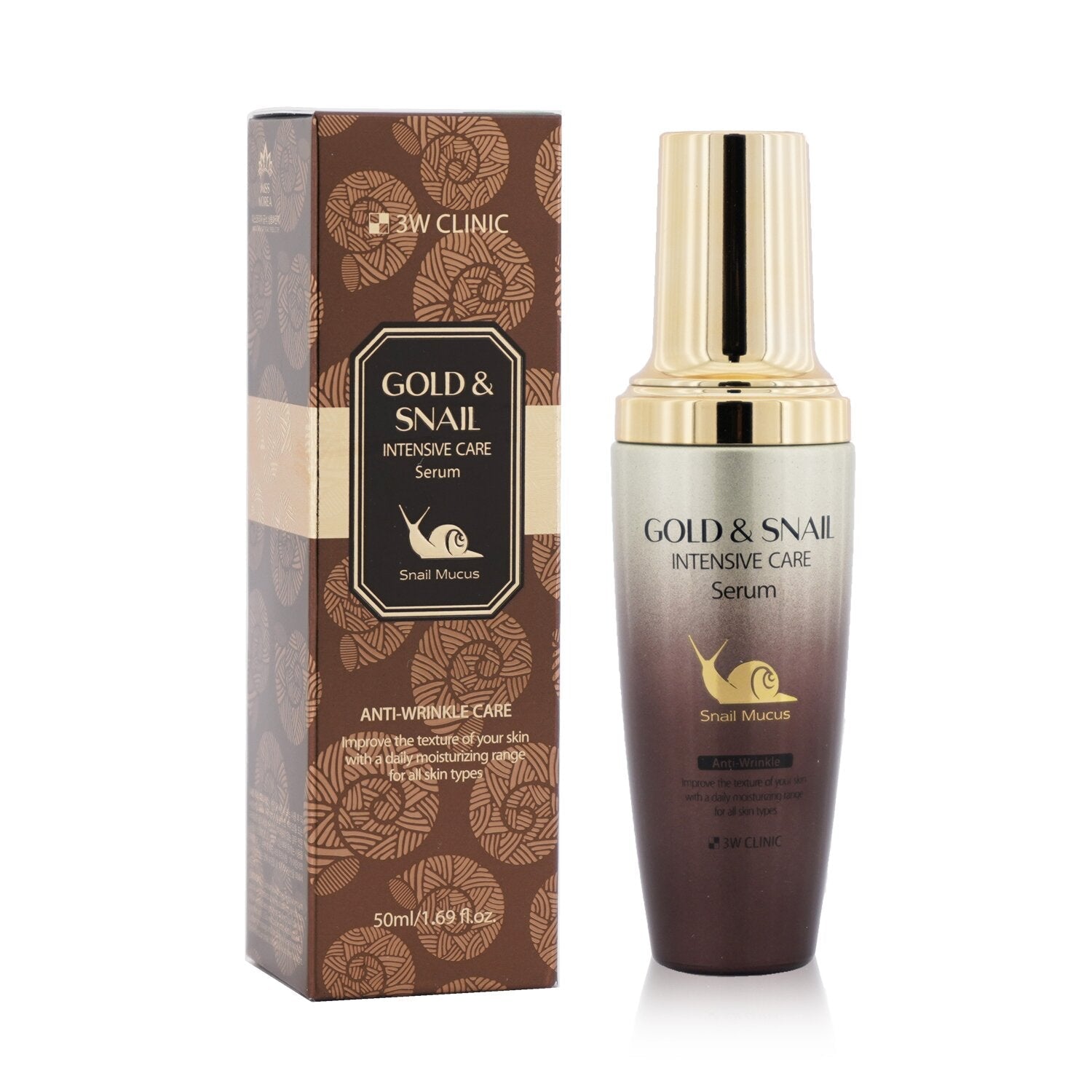 3W Clinic Gold & Snail Intensive Care Serum (Anti-Wrinkle)  50ml/1.69oz