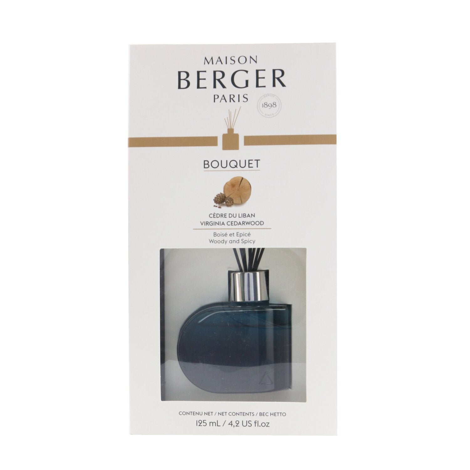 Lampe Berger (Maison Berger Paris) Alliance Turquoise Reed Diffuser - Virginia Cedarwood  125ml/4.2oz