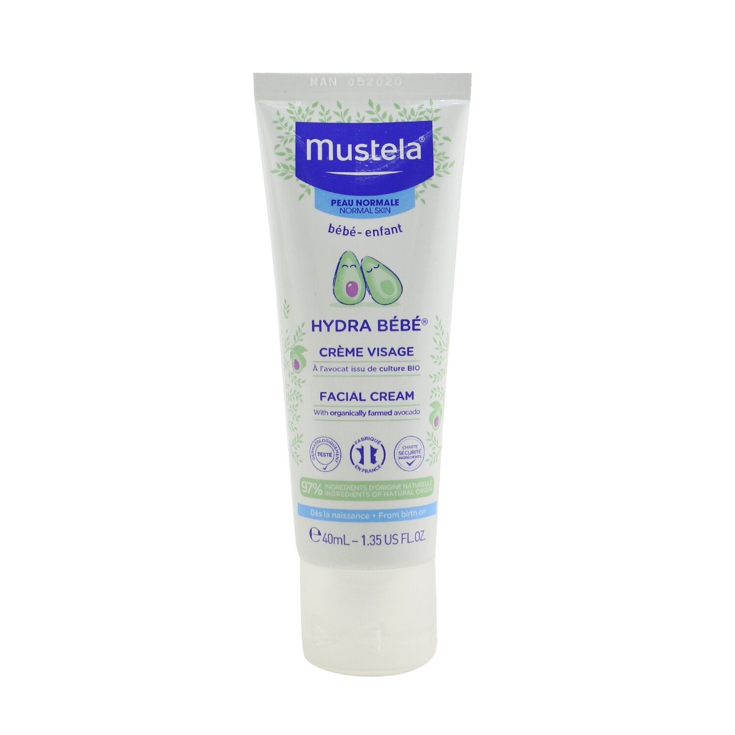 Mustela Hydra-Bebe Facial Cream With Organic Avocado - Normal Skin  40ml/1.35oz