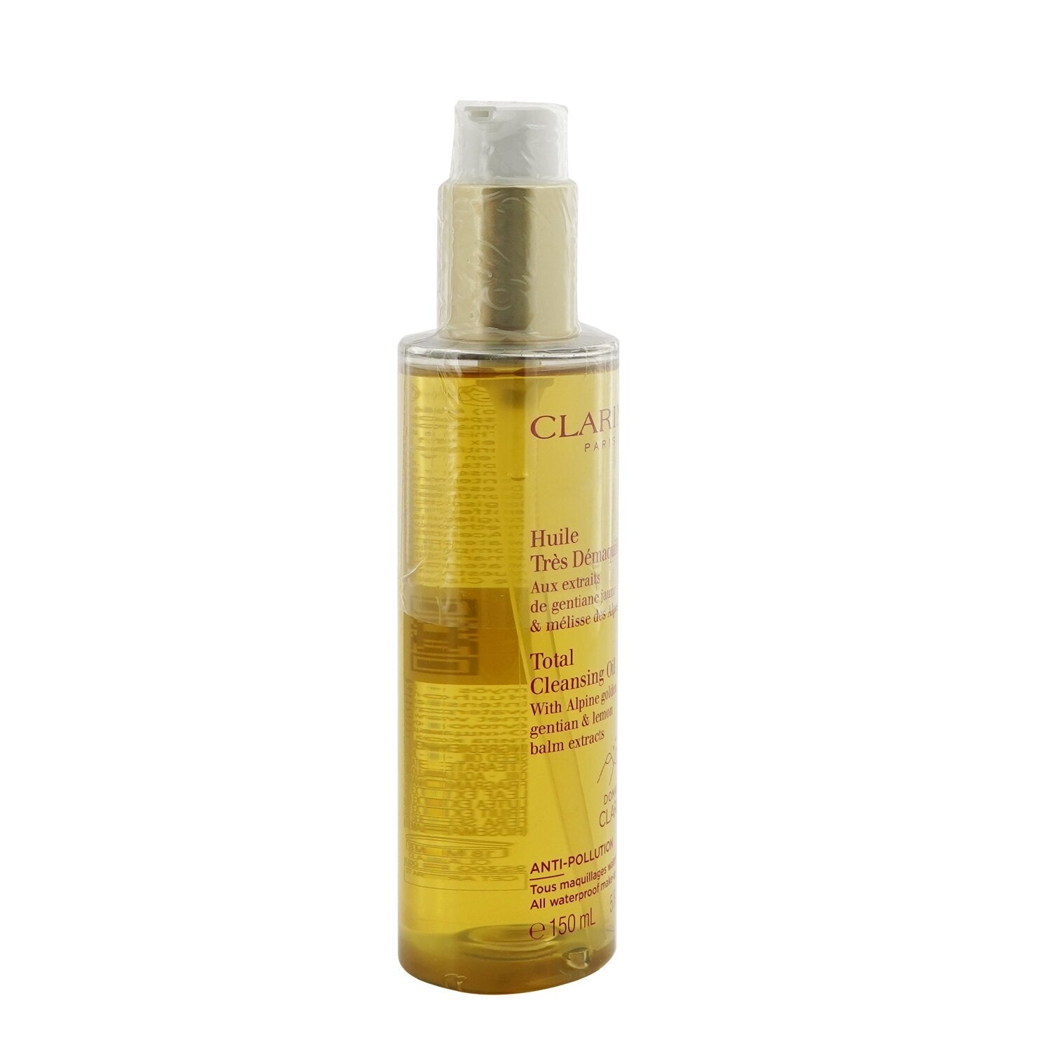 Clarins Total Cleansing Oil with Alpine Golden Gentian & Lemon Balm Extracts (All Waterproof Make-up)  150ml/5oz