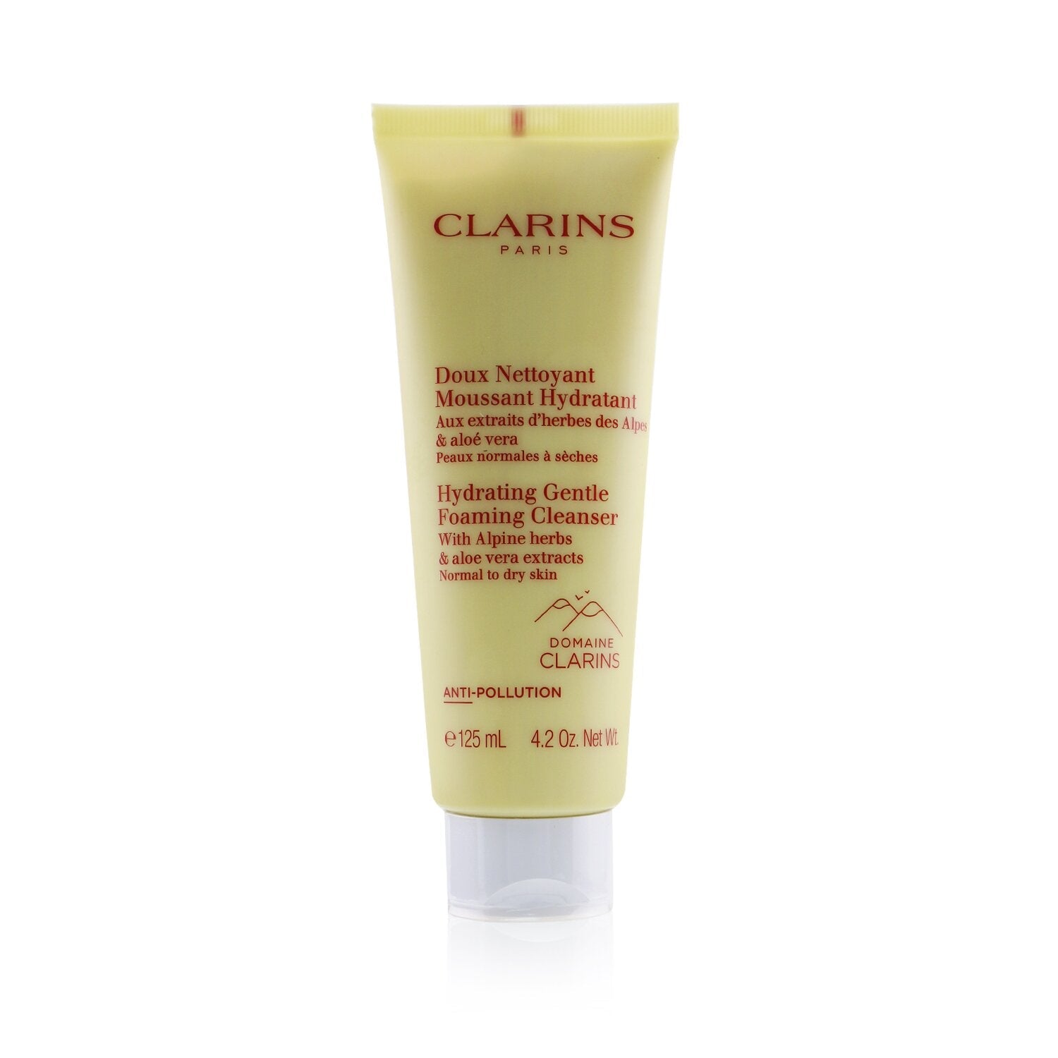 Clarins Hydrating Gentle Foaming Cleanser with Alpine Herbs & Aloe Vera Extracts - Normal to Dry Skin  125ml/4.2oz