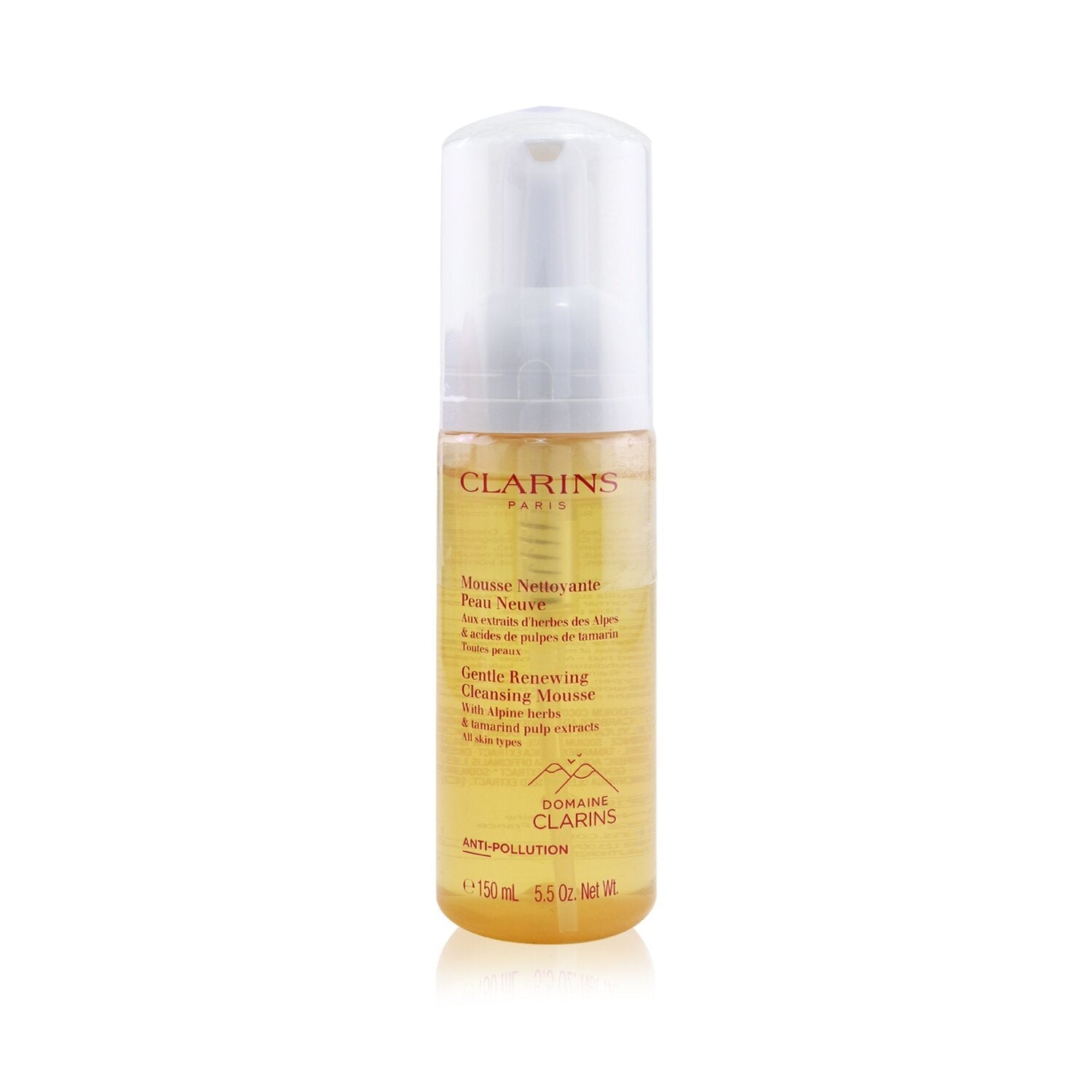 Clarins Gentle Renewing Cleansing Mousse with Alpine Herbs & Tamarind Pulp Extracts  150ml/5.5oz