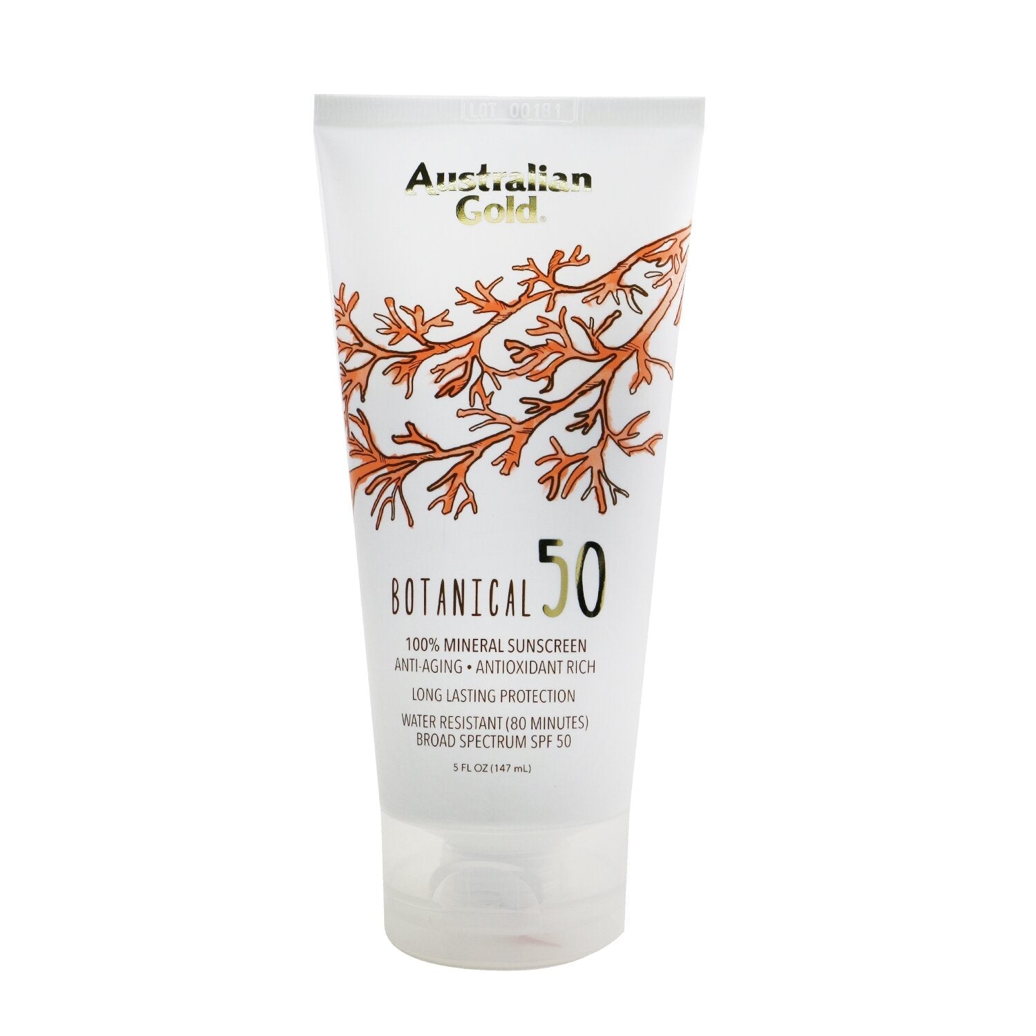 Australian Gold Botanical Mineral Sunscreen SPF 50  147ml/5oz