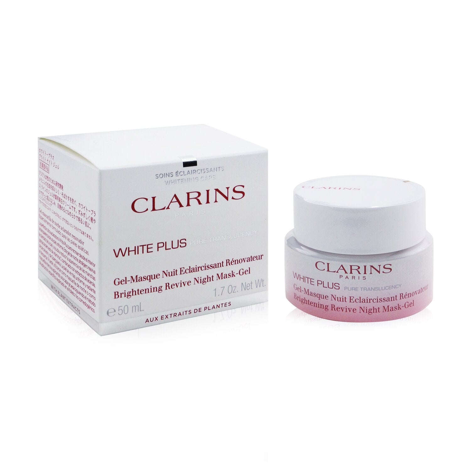 Clarins White Plus Pure Translucency Brightening Revive Night Mask-Gel  50ml/1.7oz