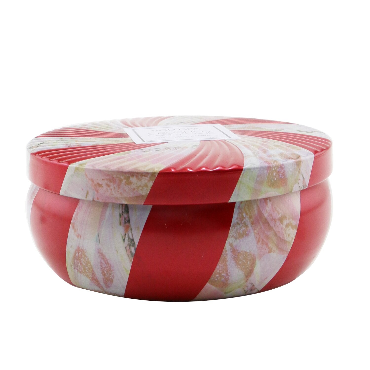 Voluspa 3 Wick Decorative Tin Candle - Crushed Candy Cane  340g/12oz