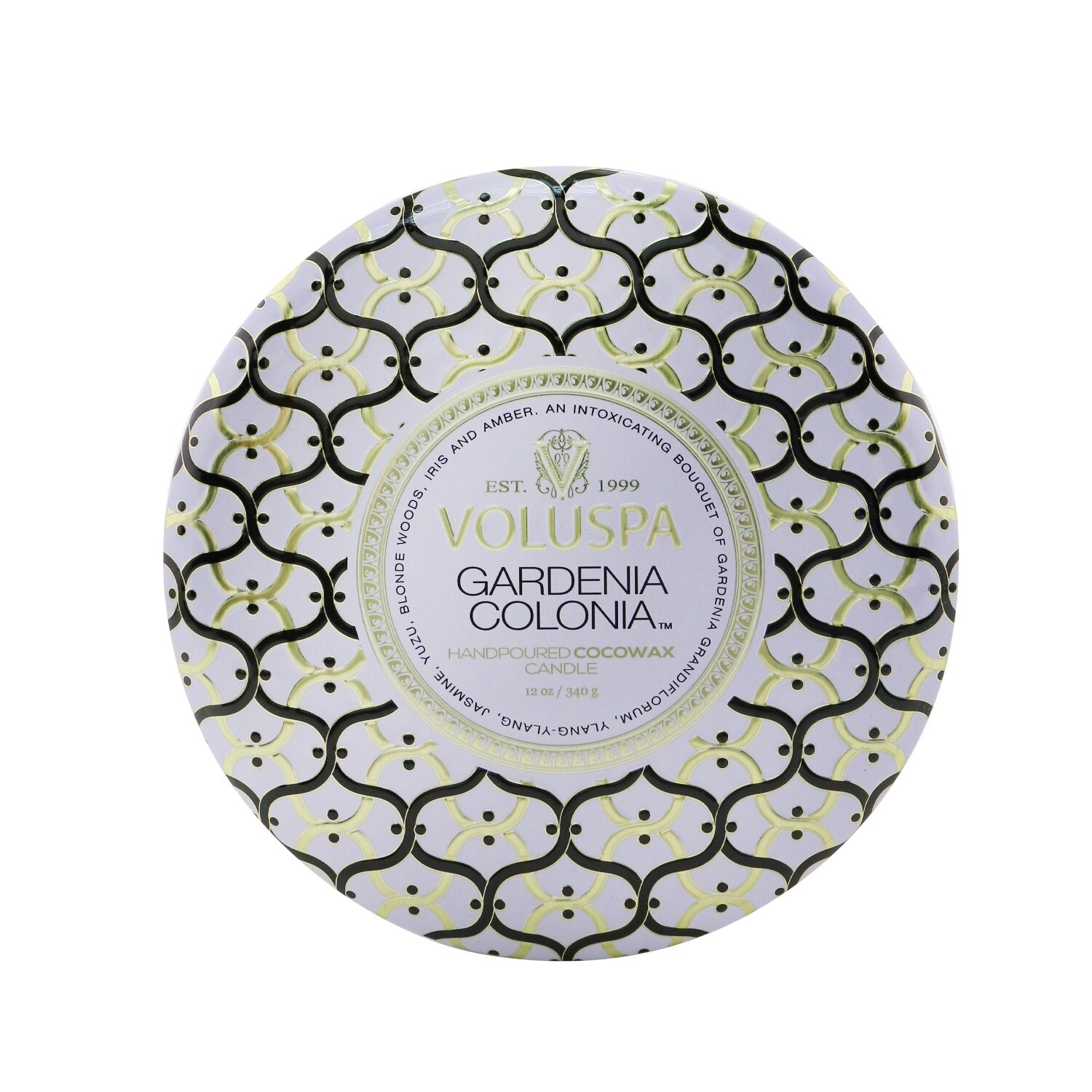 Voluspa 3 Wick Decorative Tin Candle - Gardenia Colonia  340g/12oz