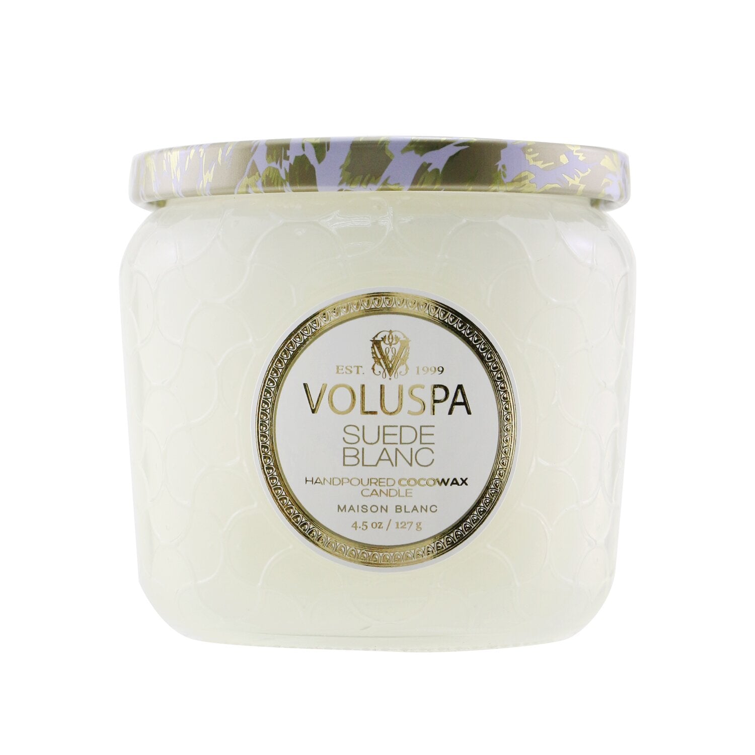 Voluspa Petite Jar Candle - Suede Blanc  127g/4.5oz