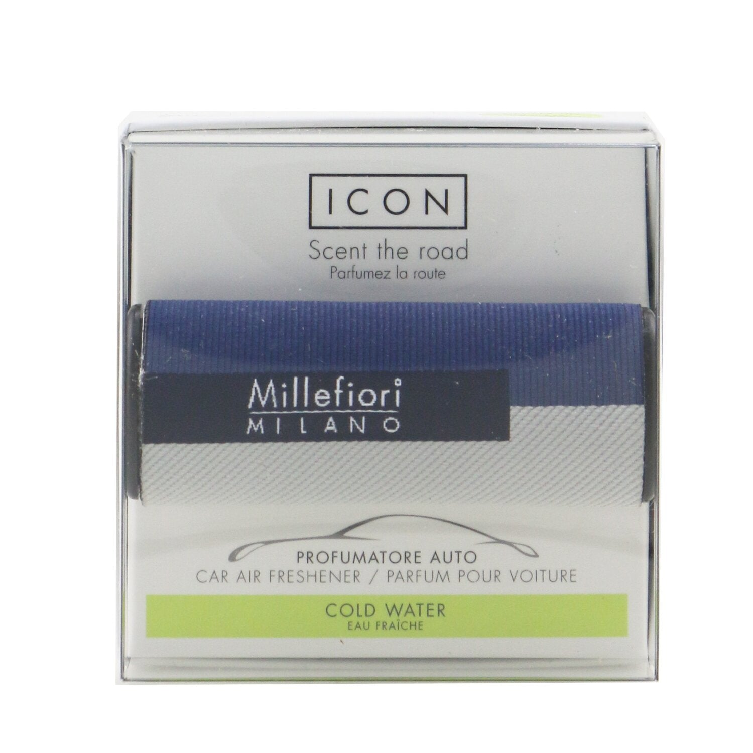 Millefiori Icon Textile Geometric Car Air Freshener - Cold Water  1pc