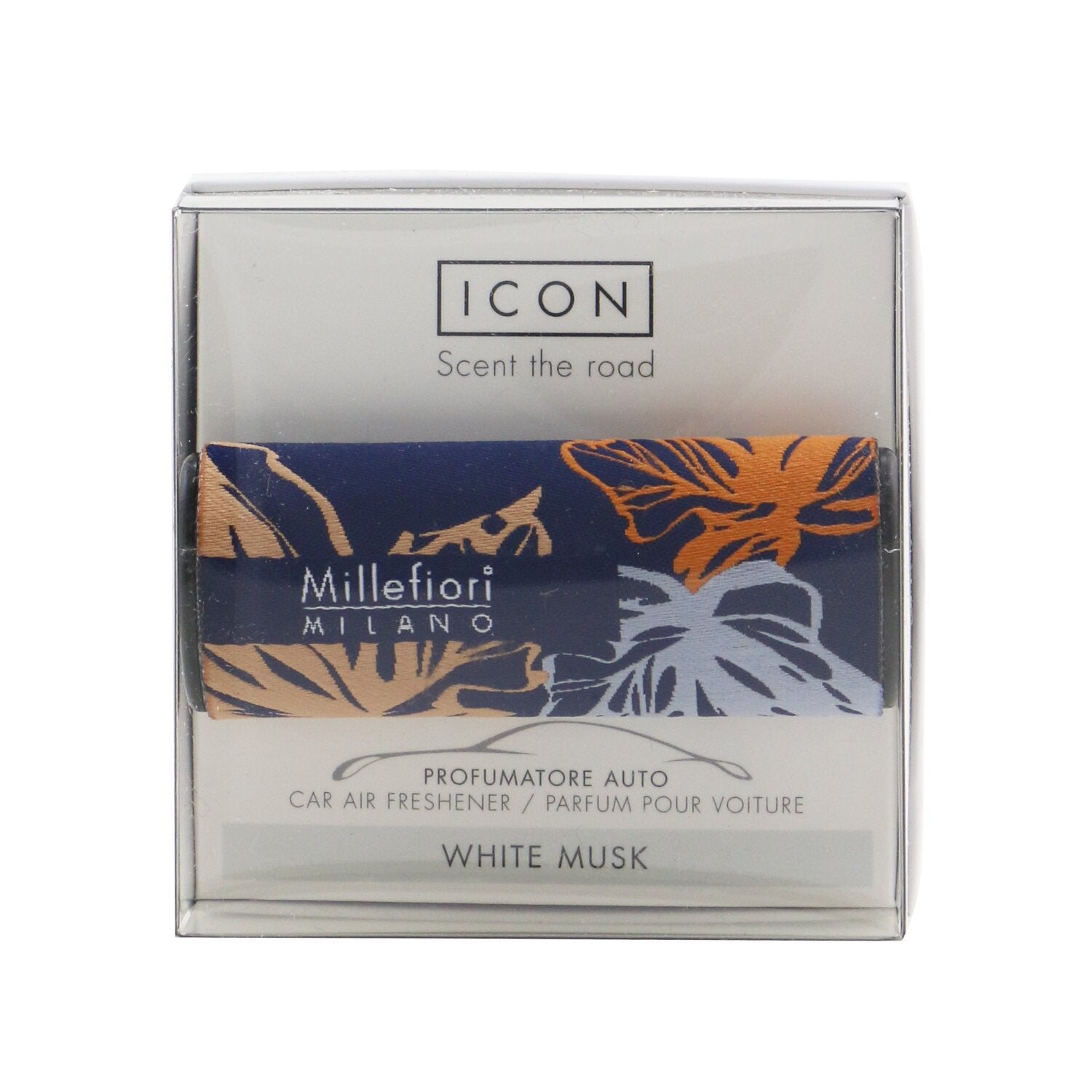 Millefiori Icon Textile Floral Car Air Freshener - White Musk  1pc