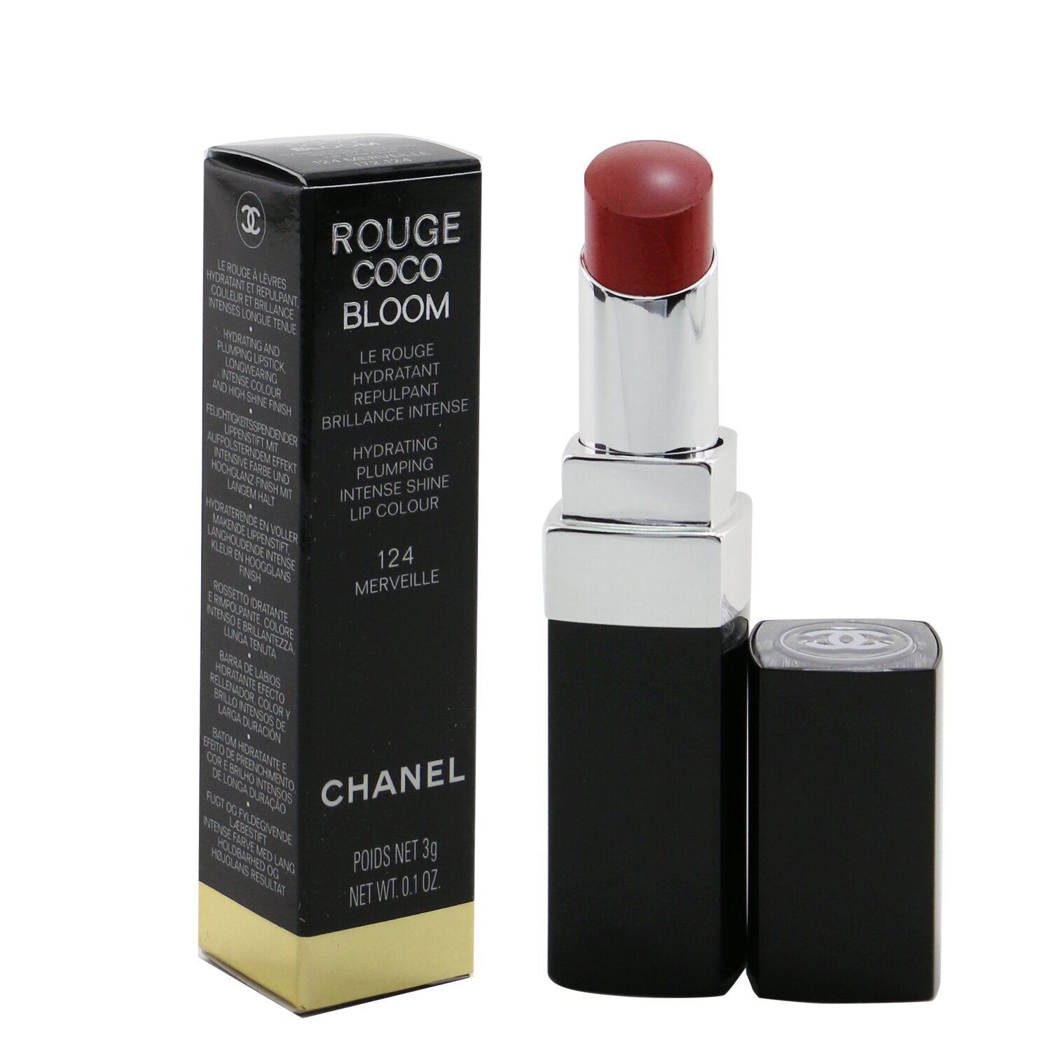 Chanel Rouge Coco Bloom Hydrating Plumping Intense Shine Lip Colour - # 124 Merveille  3g/0.1oz