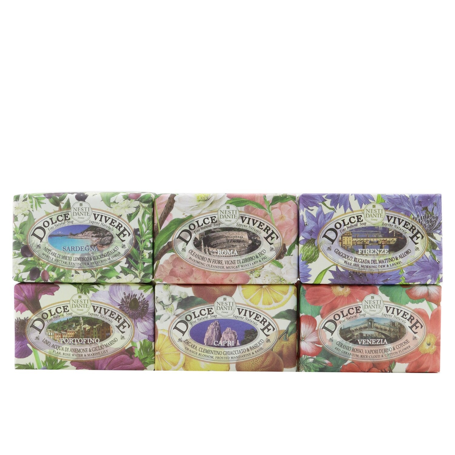 Nesti Dante Dolce Vivere The Collection Soap Set: Sardegna + Portofino + Roma + Capri + Firenze + Venezia  6x 150g/5.3oz