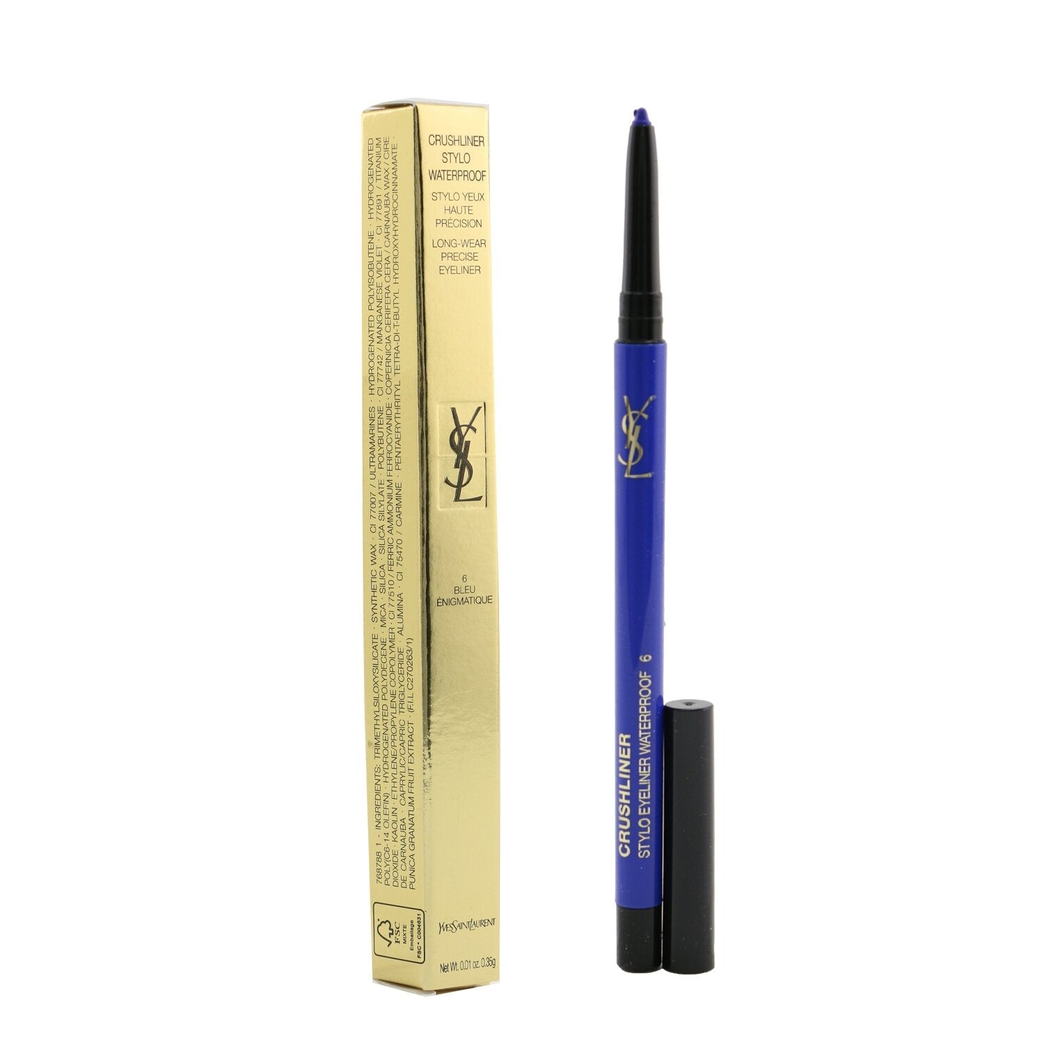 Yves Saint Laurent Crushliner Stylo Waterproof Eyeliner - # 06 Bleu Enigmatique  0.35g/0.01oz