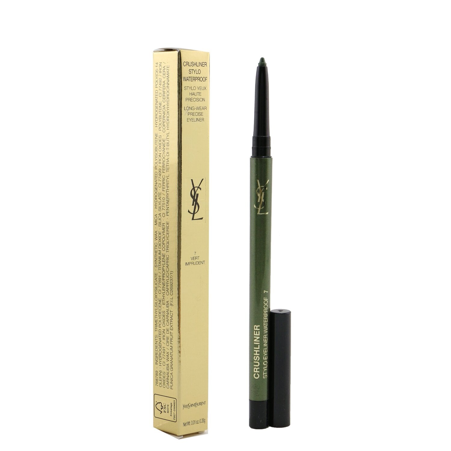 Yves Saint Laurent Crushliner Stylo Waterproof Eyeliner - # 07 Vert Imprudent  0.35g/0.01oz