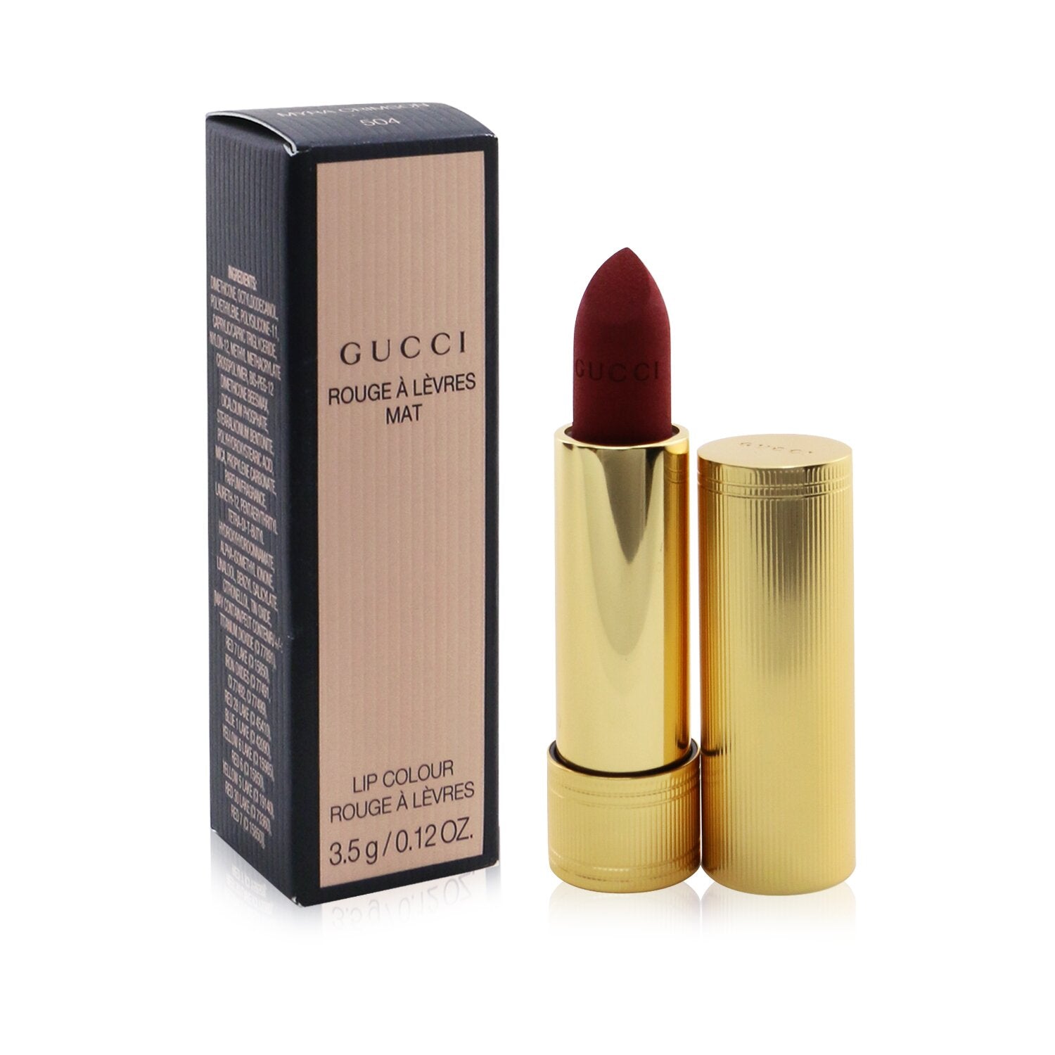 Gucci Rouge A Levres Mat Lip Colour - # 504 Myra Crimson  3.5g/0.12oz