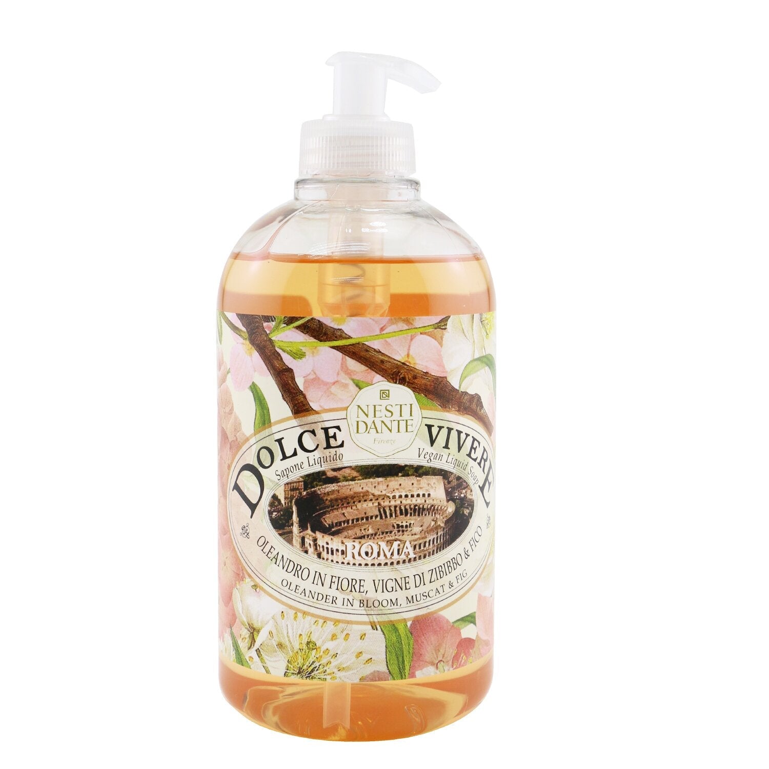 Nesti Dante Dolce Vivere Vegan Liquid Soap - Roma - Oleander In Bloom, Muscat & Fig  500ml/16.9oz